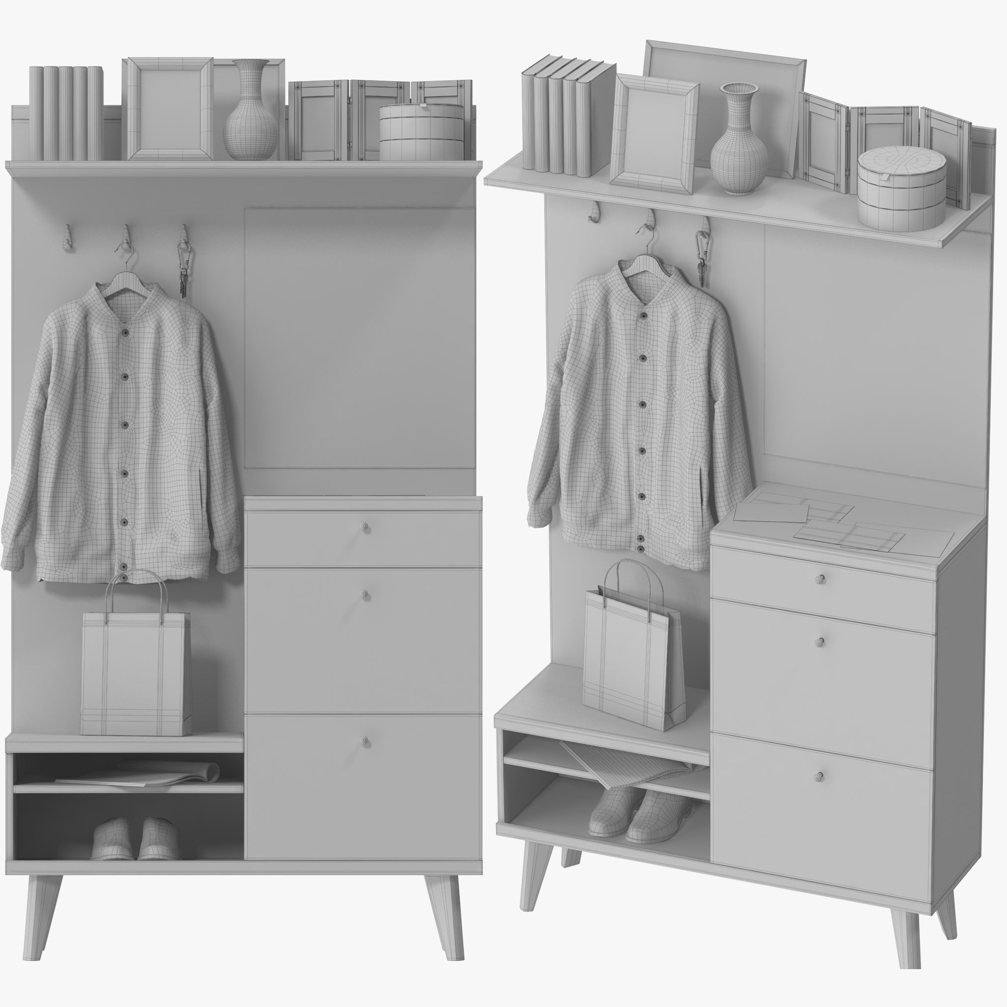 Wayfair Coat Rack 3D model_12