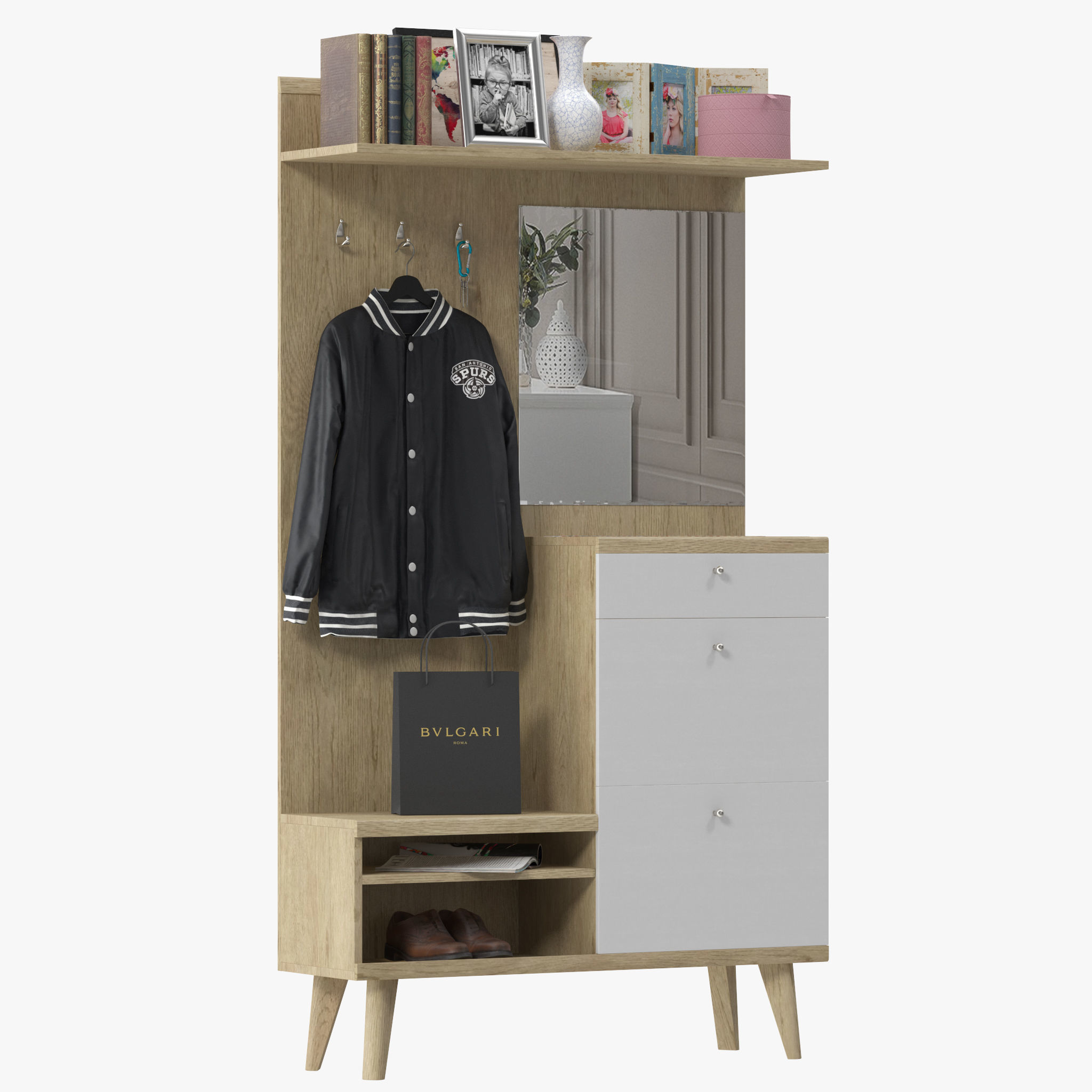 Wayfair Coat Rack 3D model_5