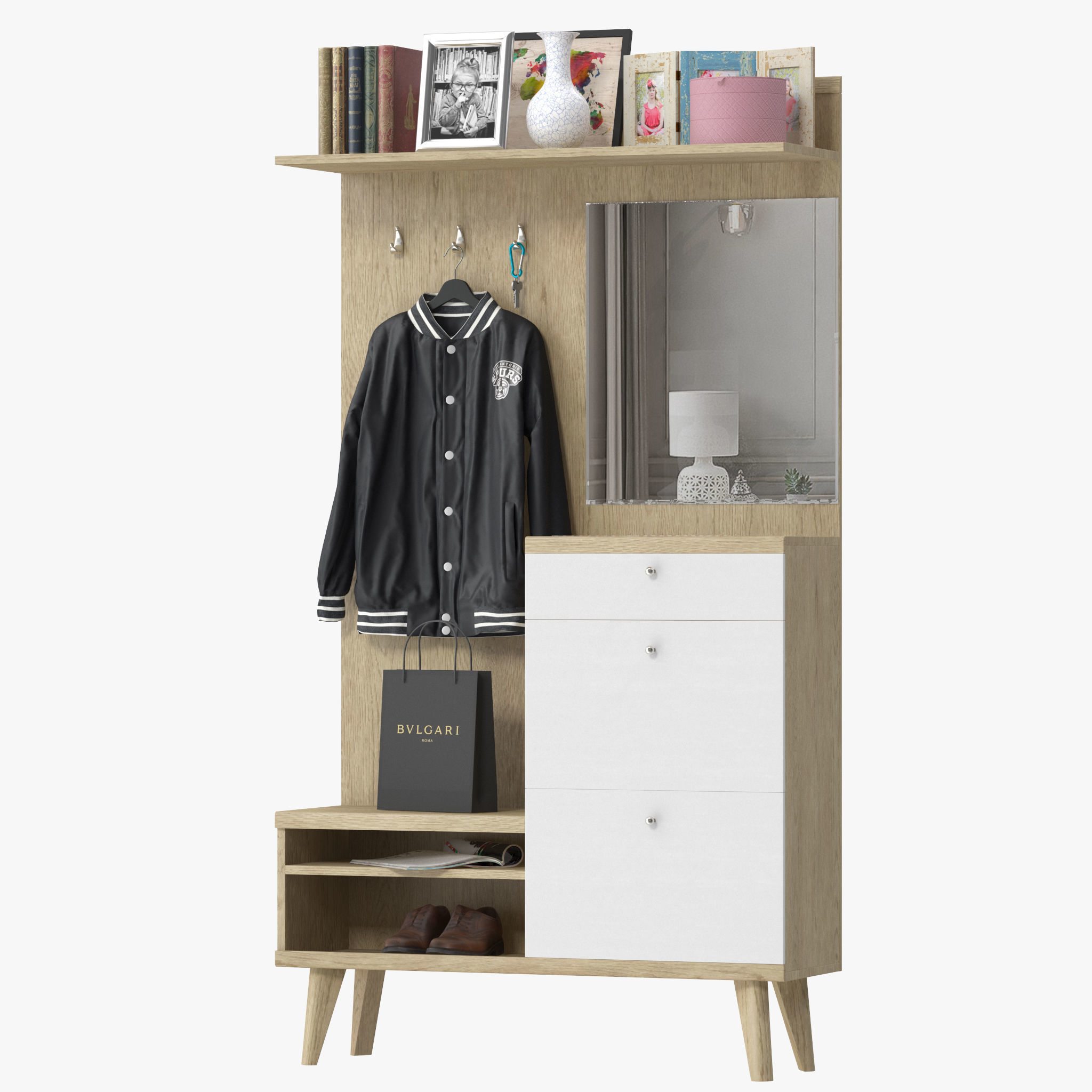 Wayfair Coat Rack 3D model_4