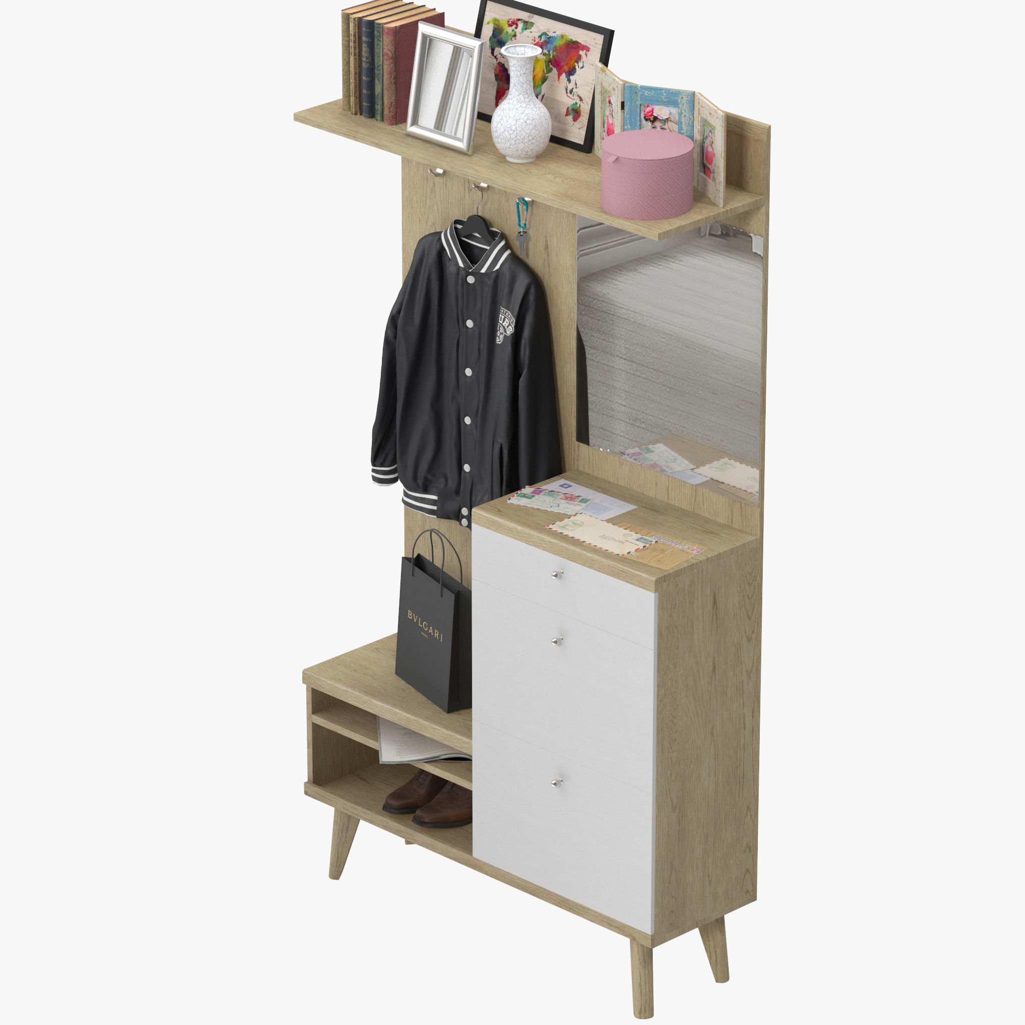 Wayfair Coat Rack 3D model_7