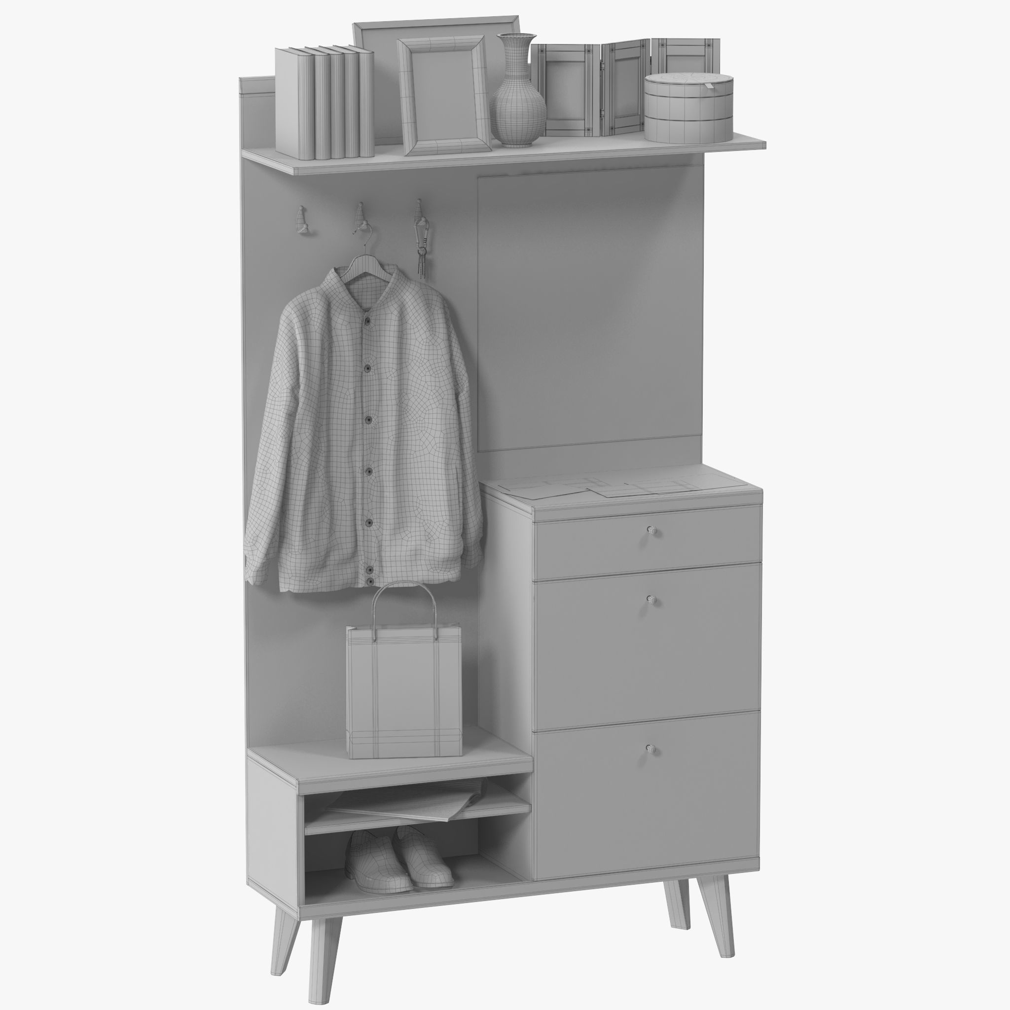 Wayfair Coat Rack 3D model_9