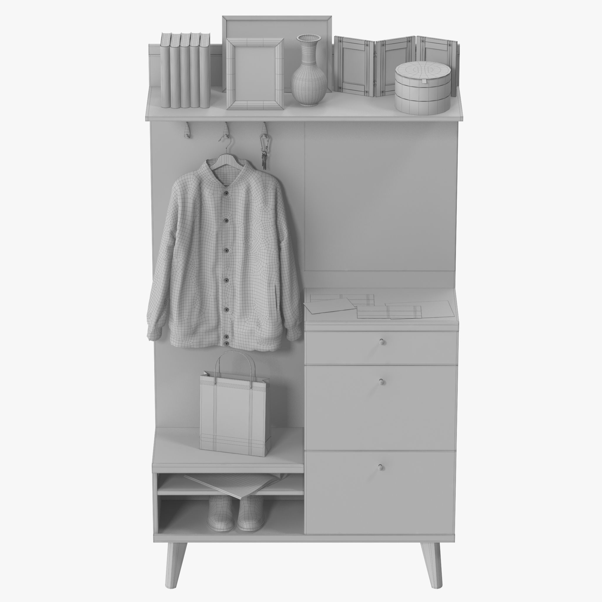 Wayfair Coat Rack 3D model_10