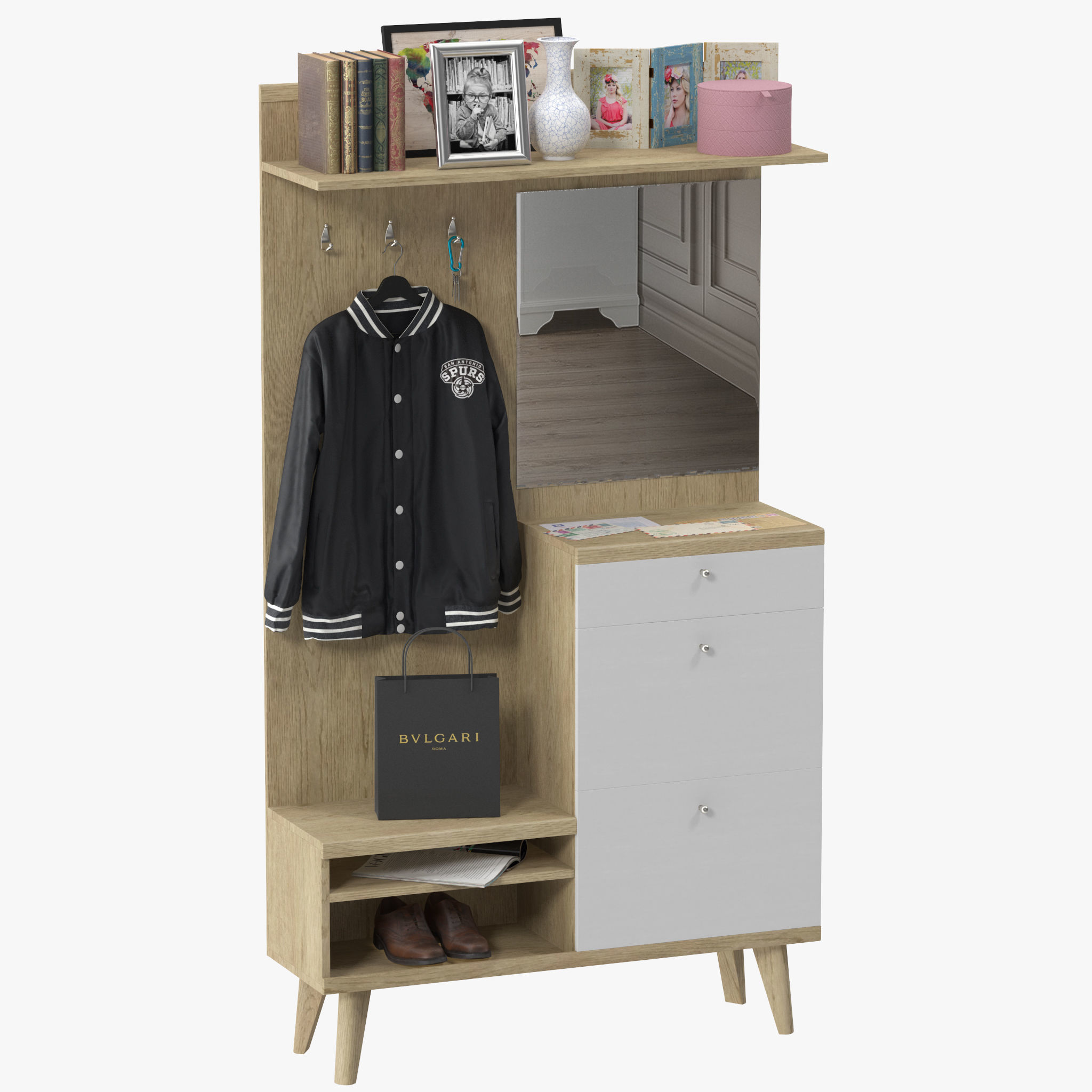 Wayfair Coat Rack 3D model_3