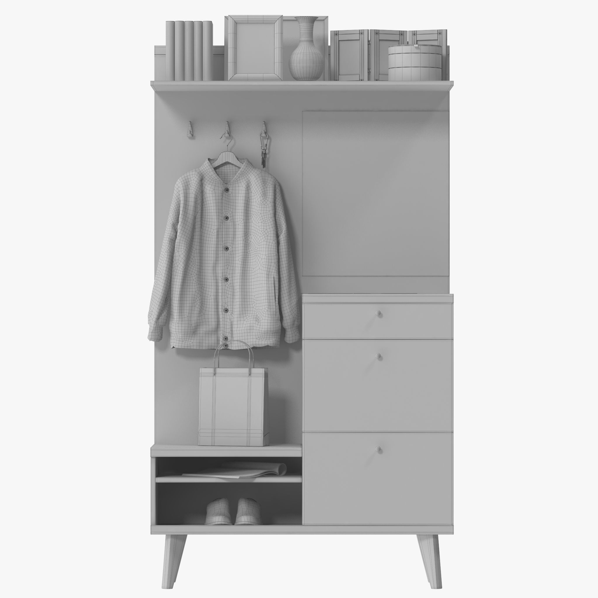 Wayfair Coat Rack 3D model_8