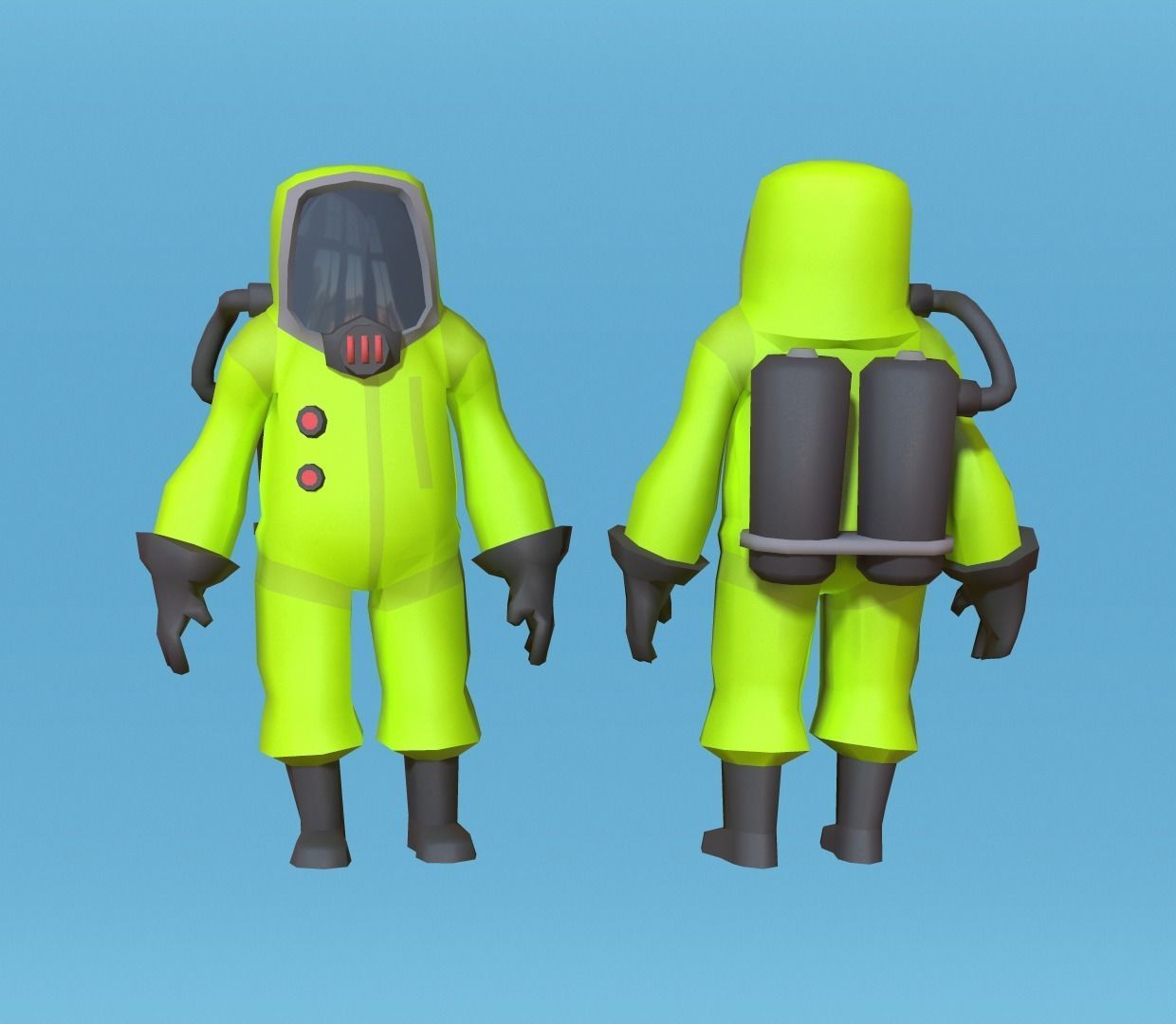 Cartoon lowpoly characters pack Low-poly 3D model_2
