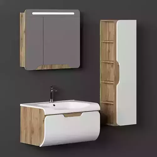 Bathroom Furniture Set Golf 80 3D model