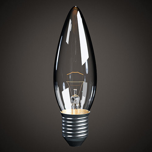 Lightbulb - Medium Base Candelabra Bulb Low-poly 3D model