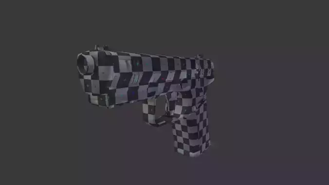 CanikTP9 checkered gun Low-poly 3D model