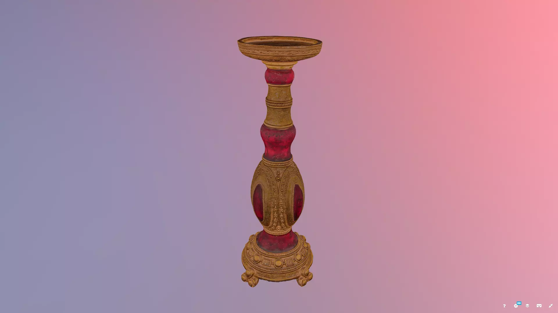 Decorative Candle Holder 3D model_0