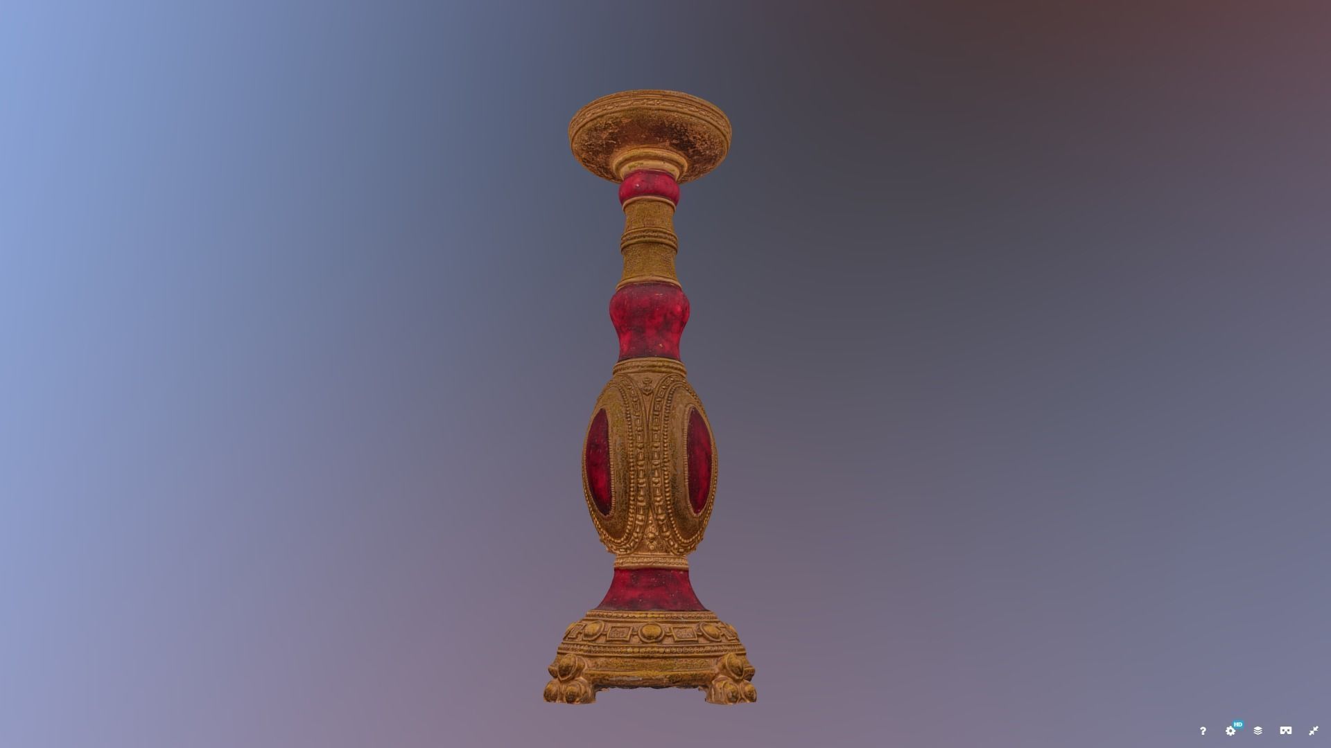 Decorative Candle Holder 3D model_2
