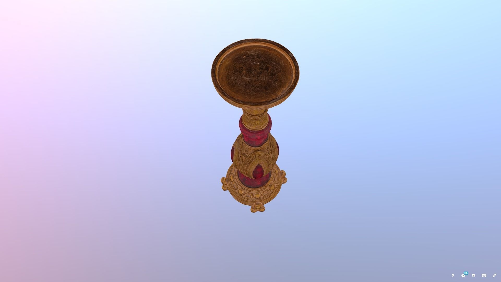 Decorative Candle Holder 3D model_1