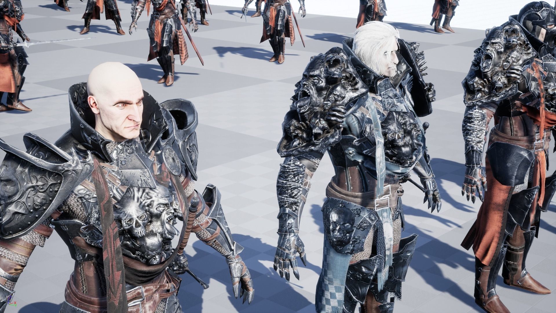 DarkKnight character in armor Low-poly 3D model_36