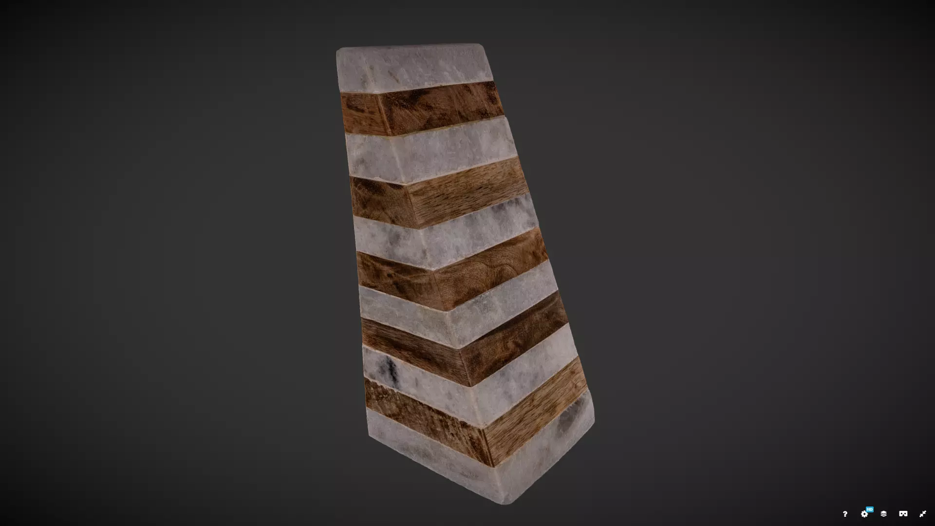 Stone Bookend 3D model_0
