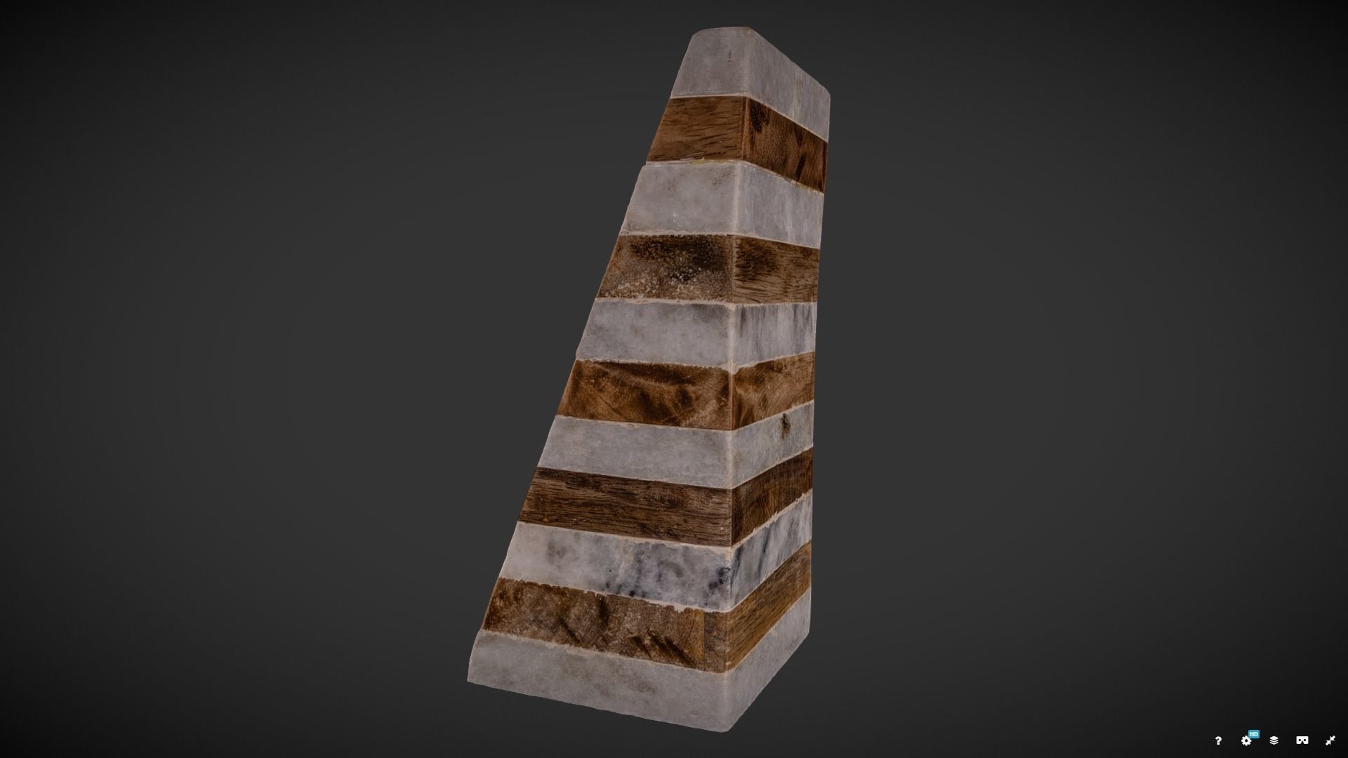 Stone Bookend 3D model_1