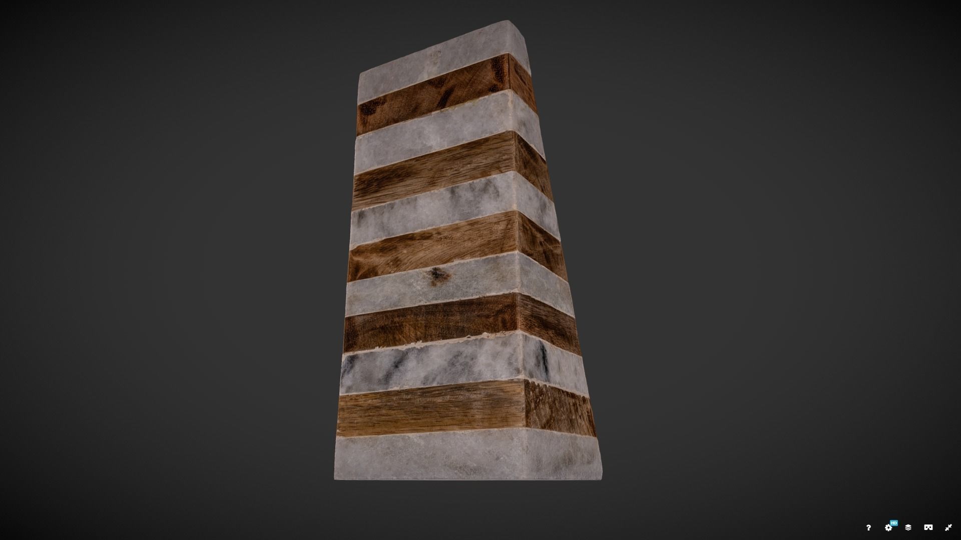 Stone Bookend 3D model_3