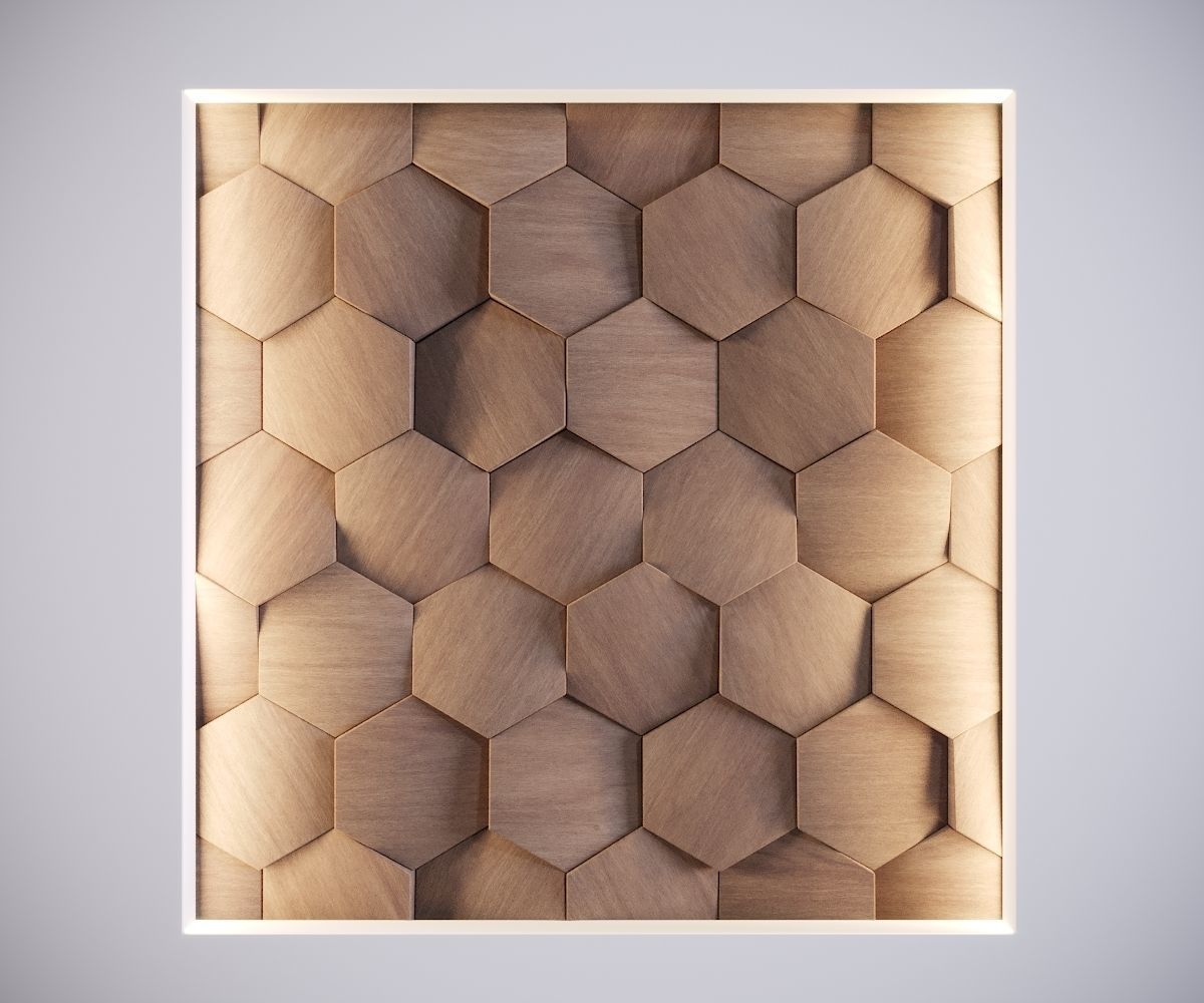 3D Wall Panel 01 Low-poly 3D model_5