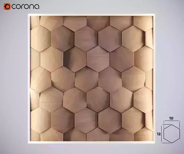 3D Wall Panel 01 Low-poly 3D model