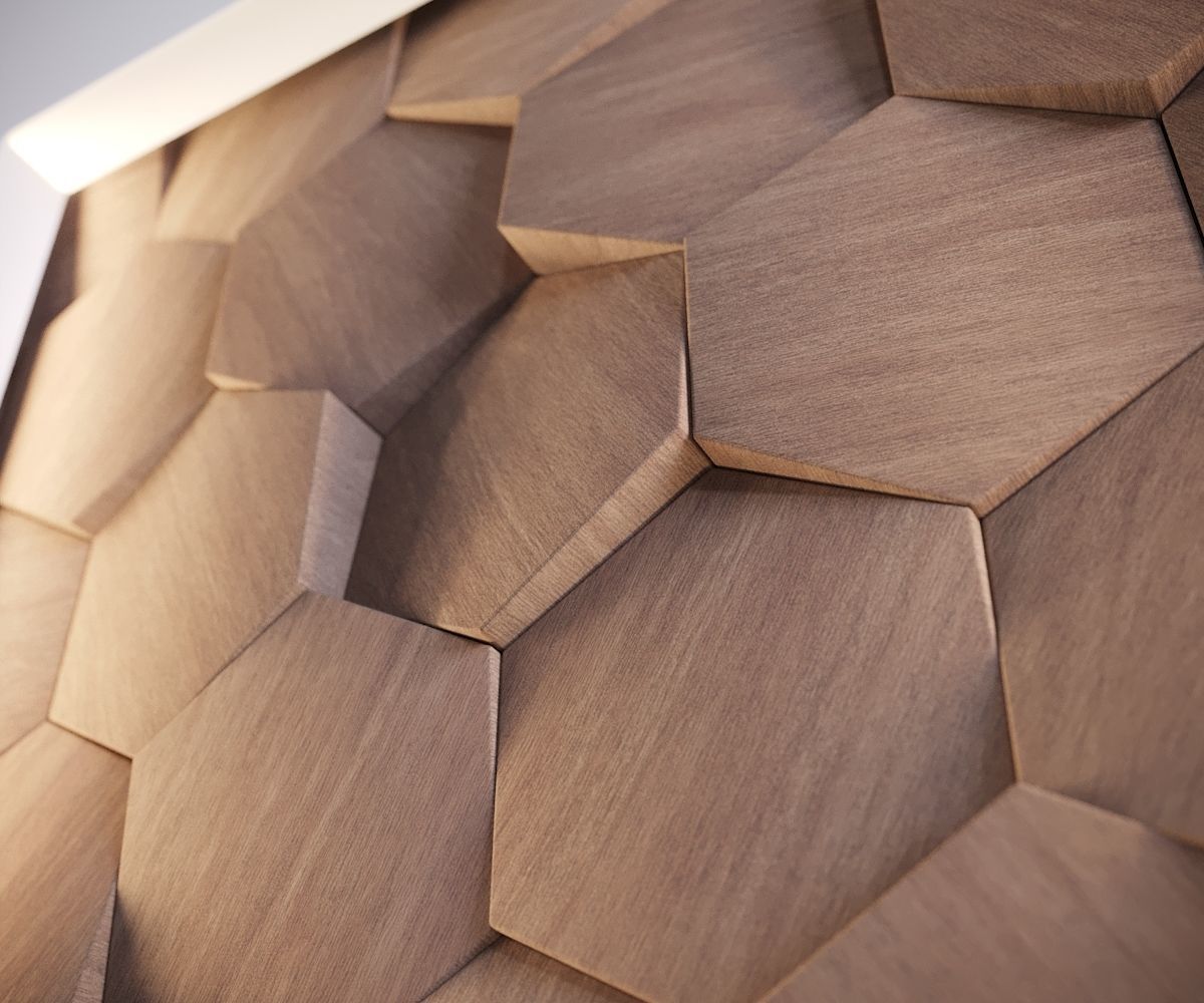 3D Wall Panel 01 Low-poly 3D model_1