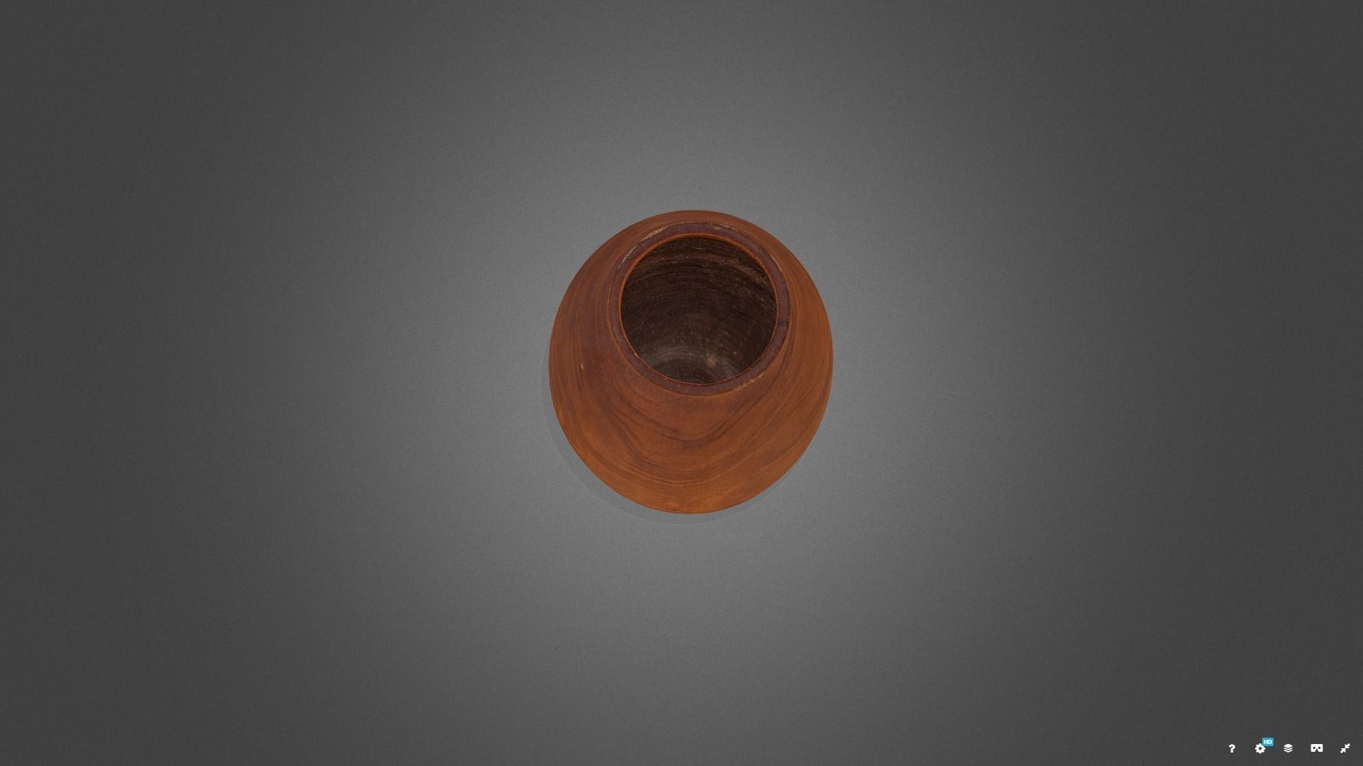 Decorative Wooden Vase 3D model_1