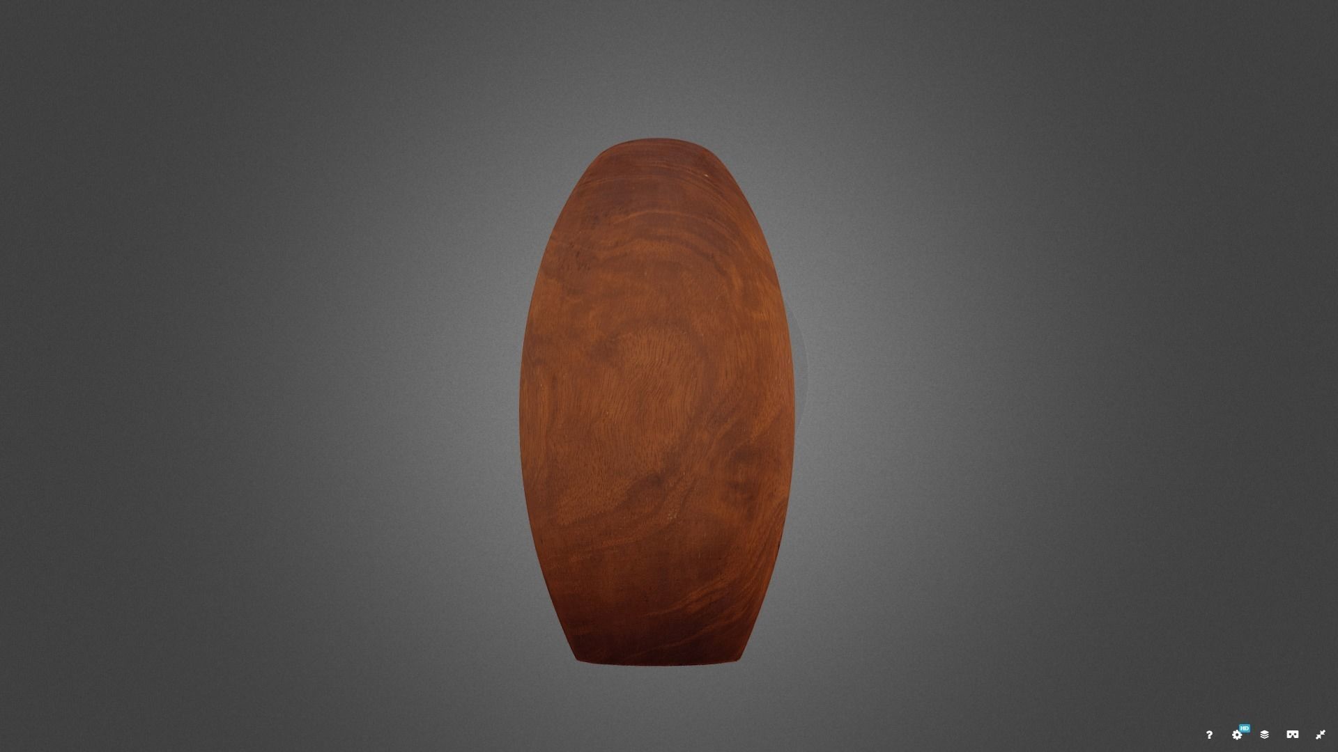 Decorative Wooden Vase 3D model_3