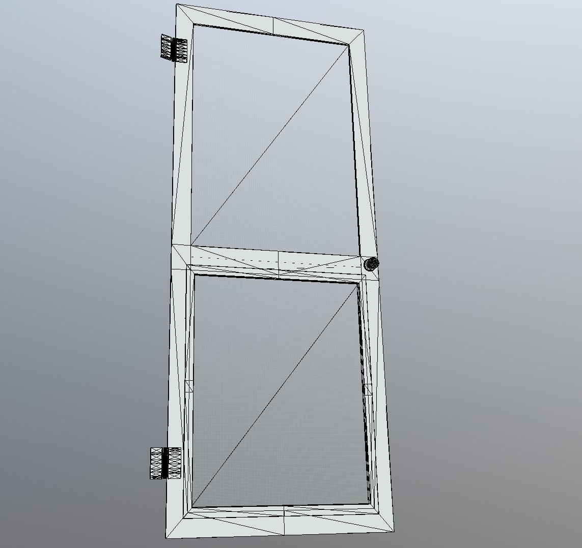 Superfuntimes Low-Poly Screen Door Low-poly 3D model_8