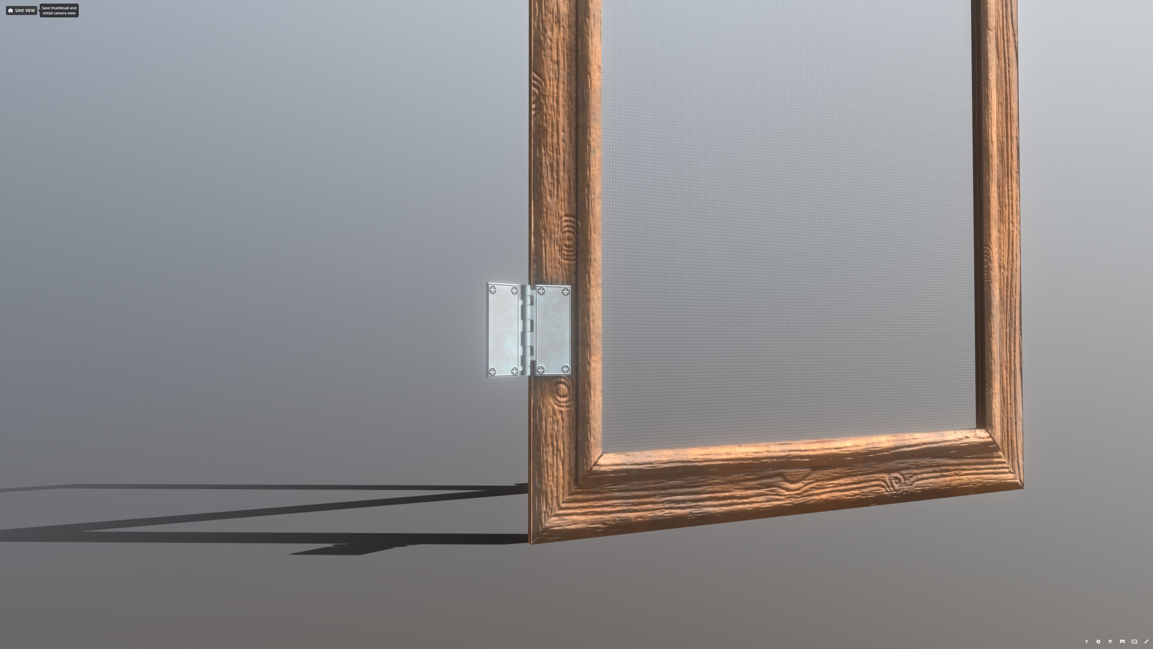 Superfuntimes Low-Poly Screen Door Low-poly 3D model_3