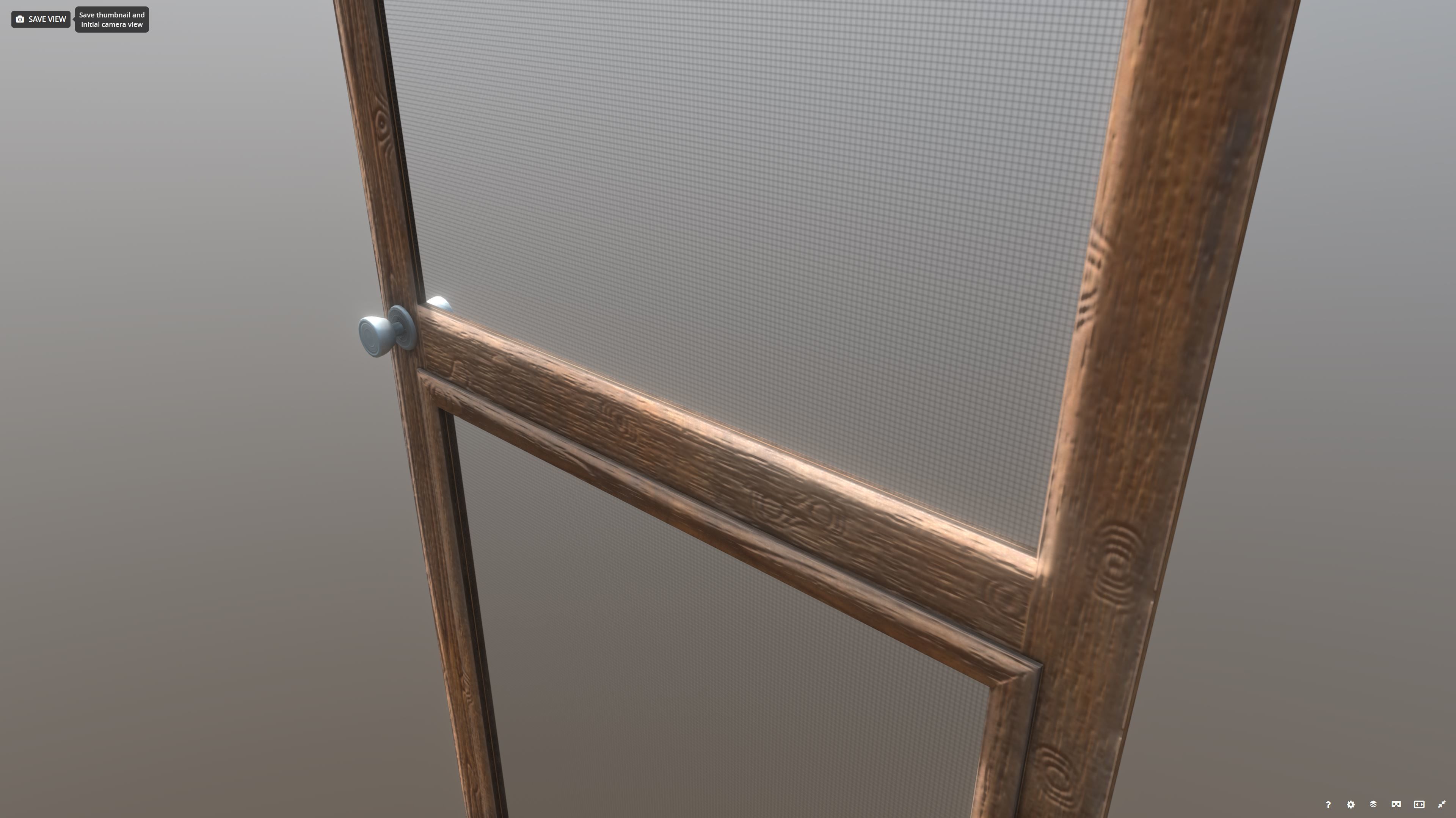 Superfuntimes Low-Poly Screen Door Low-poly 3D model_7