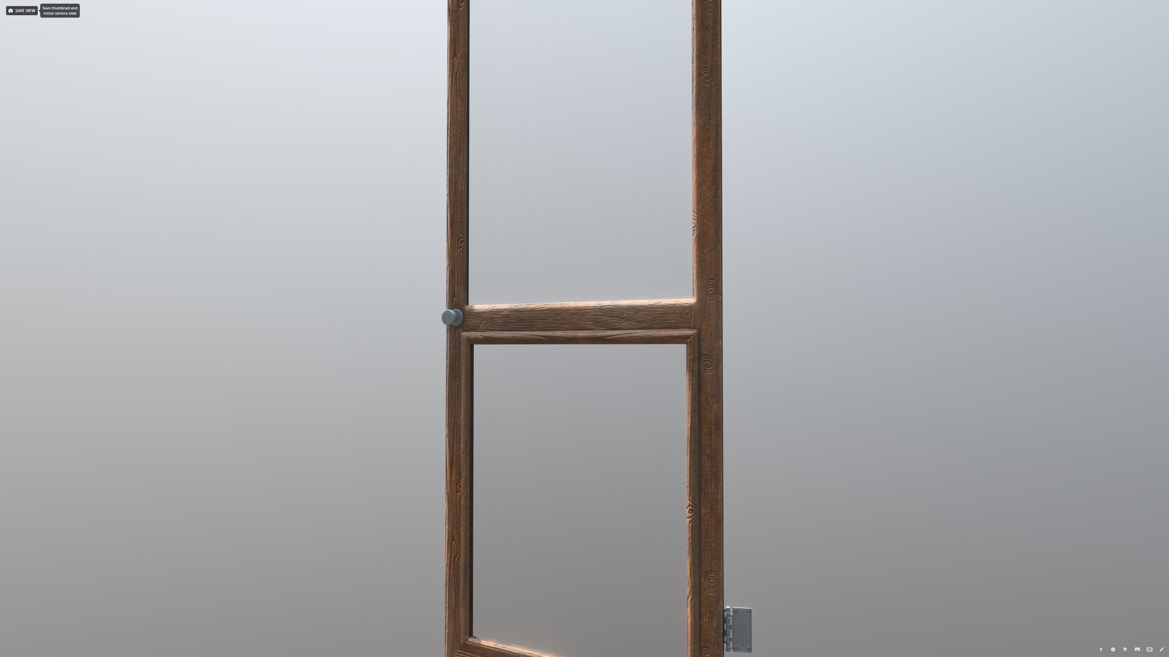 Superfuntimes Low-Poly Screen Door Low-poly 3D model_5