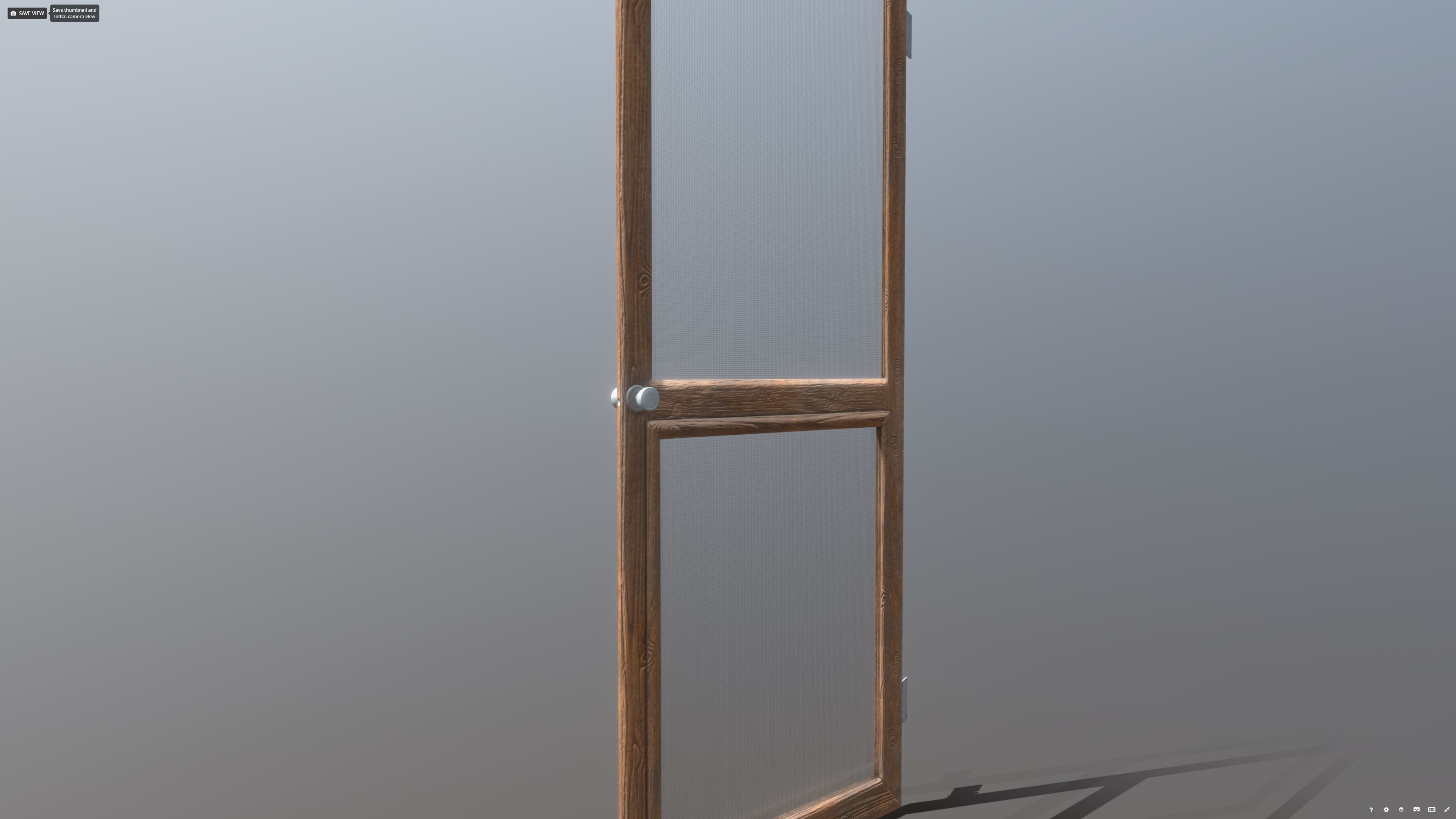 Superfuntimes Low-Poly Screen Door Low-poly 3D model_6