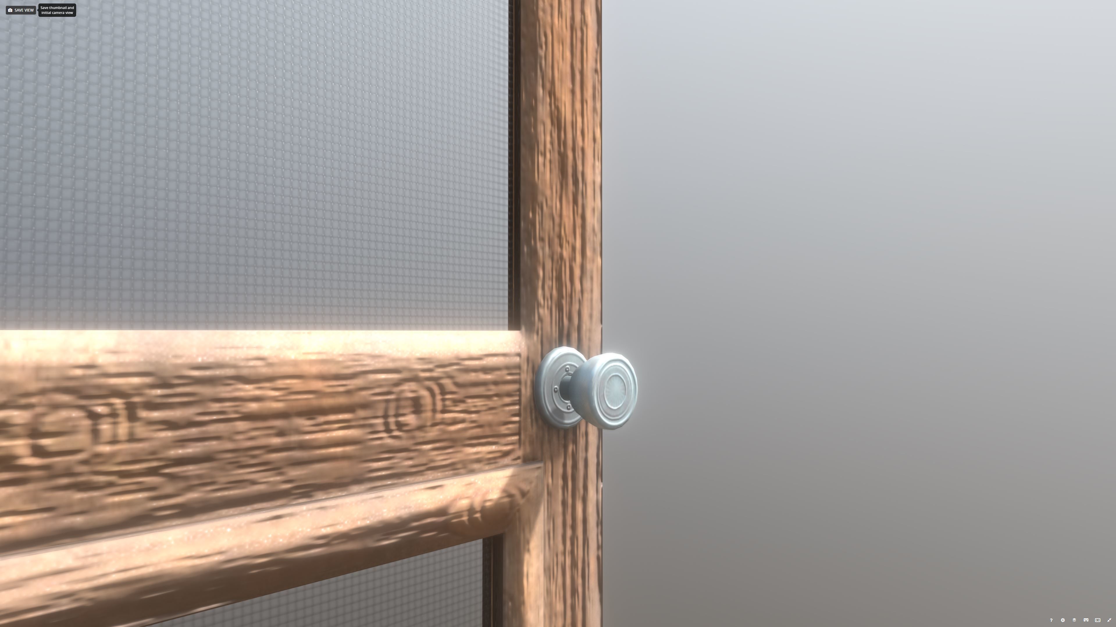 Superfuntimes Low-Poly Screen Door Low-poly 3D model_2