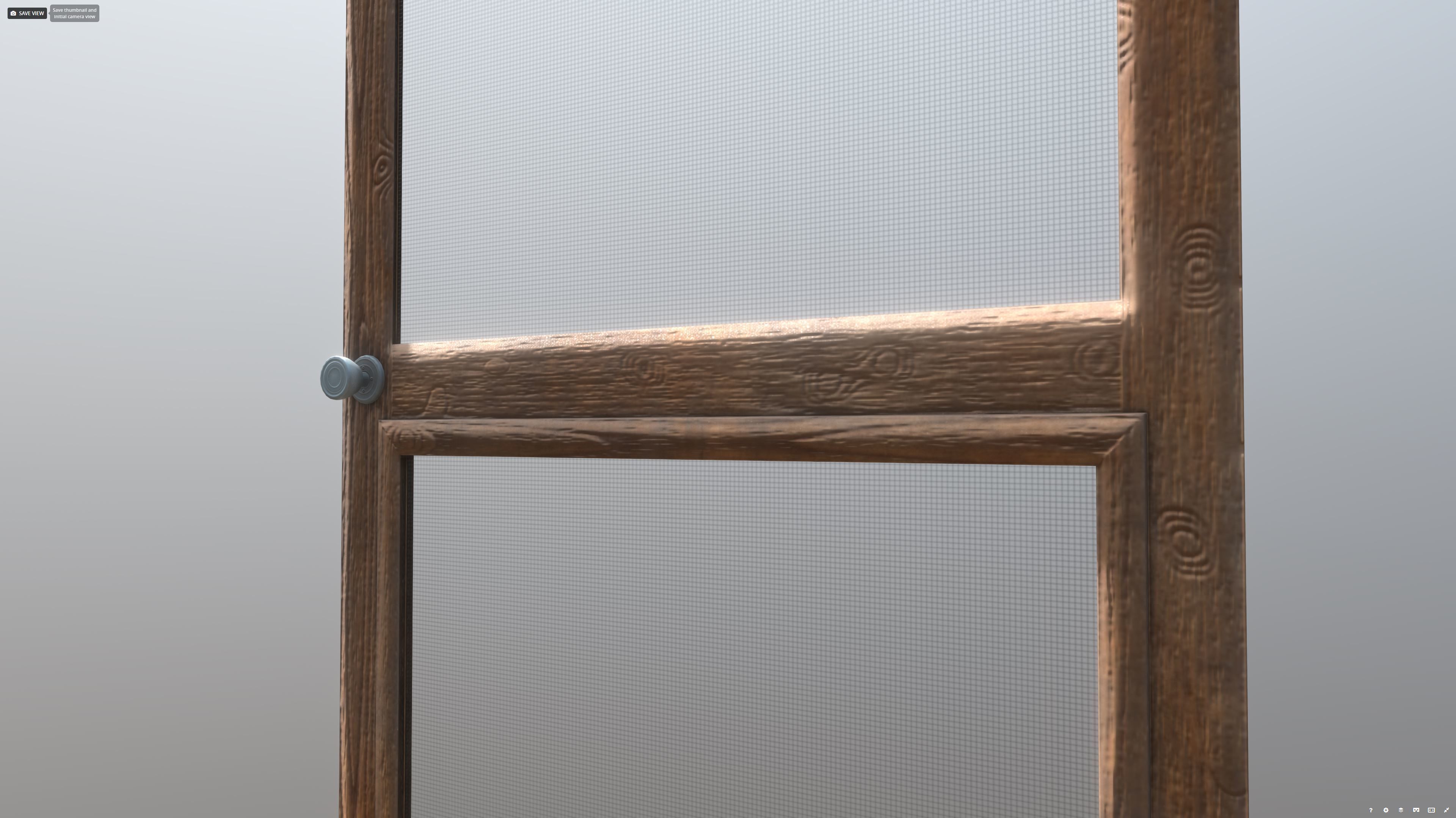 Superfuntimes Low-Poly Screen Door Low-poly 3D model_4