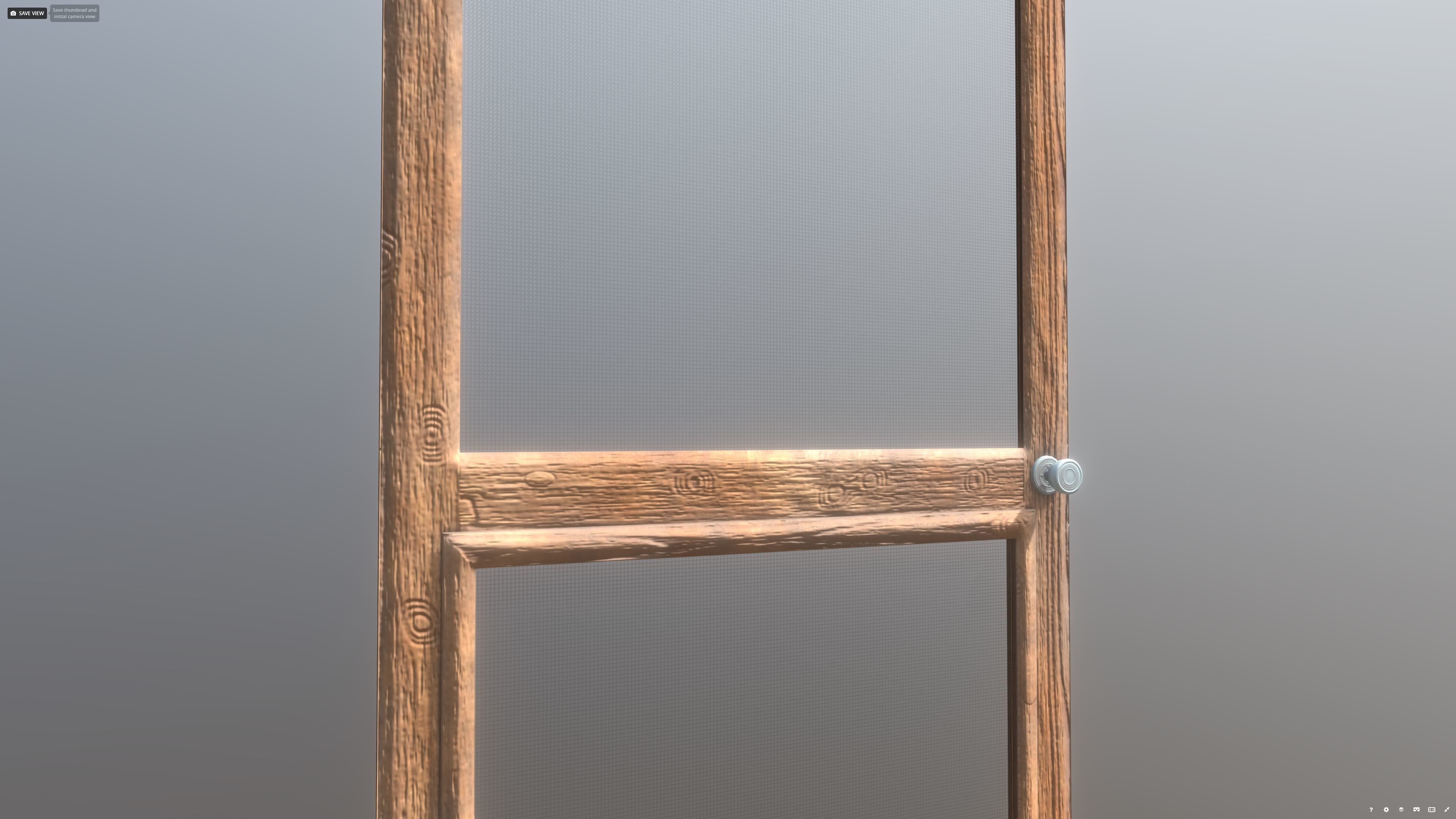 Superfuntimes Low-Poly Screen Door Low-poly 3D model_1