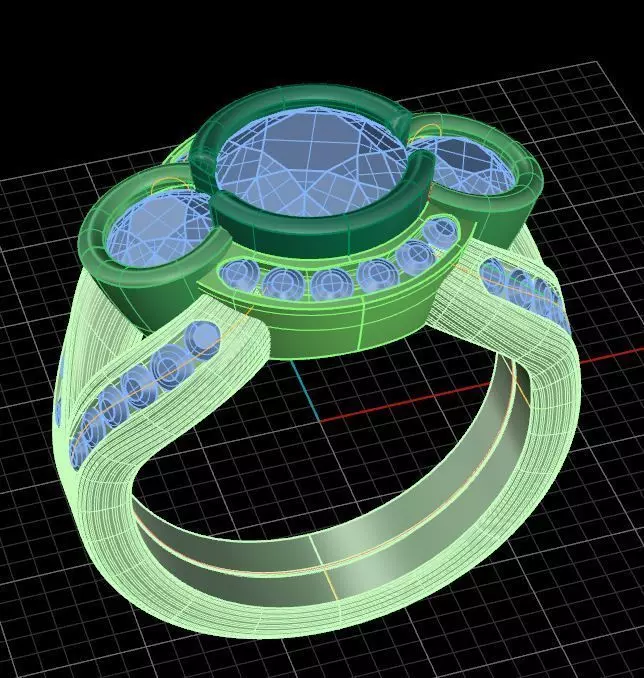 big cocktail ring Free 3D print model