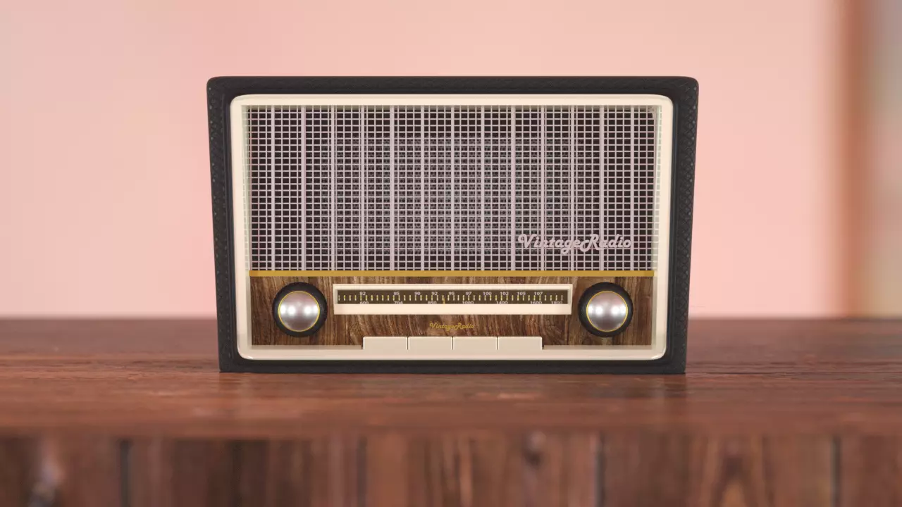 Vintage Radio Free 3D model