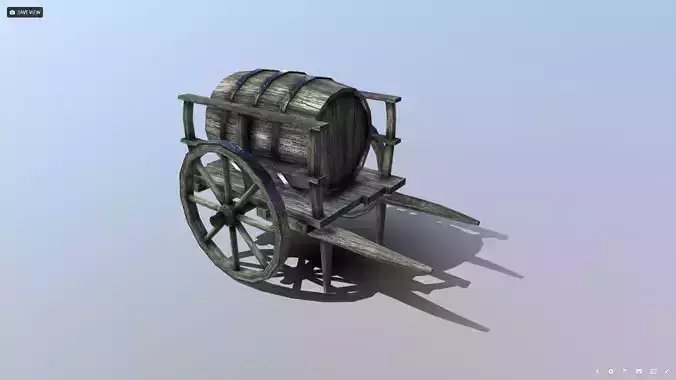 Medieval Barrel Cart