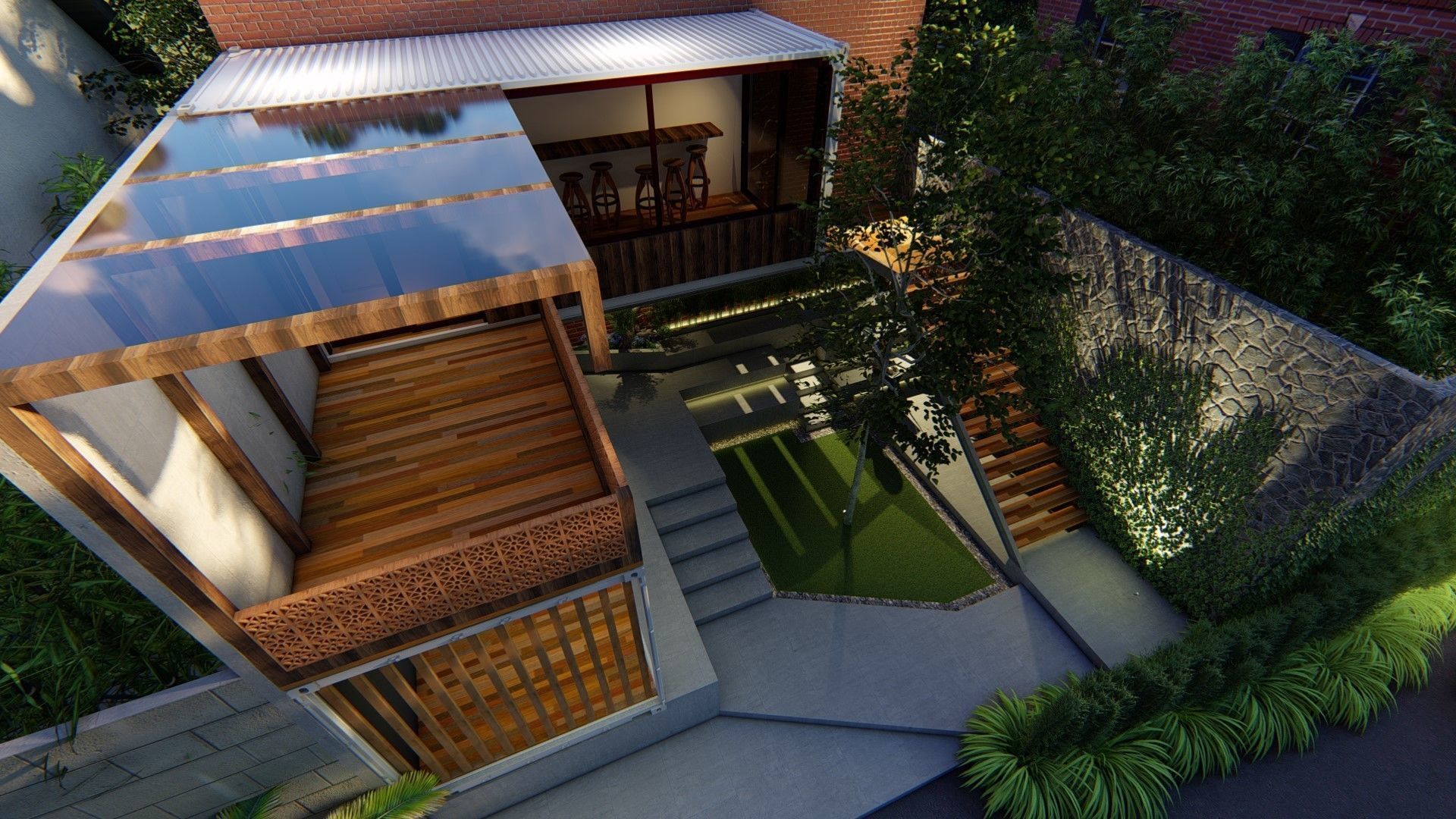 CONTAINER COFFEE SHOP ARCHITECTURAL DESIGN  3D model_6