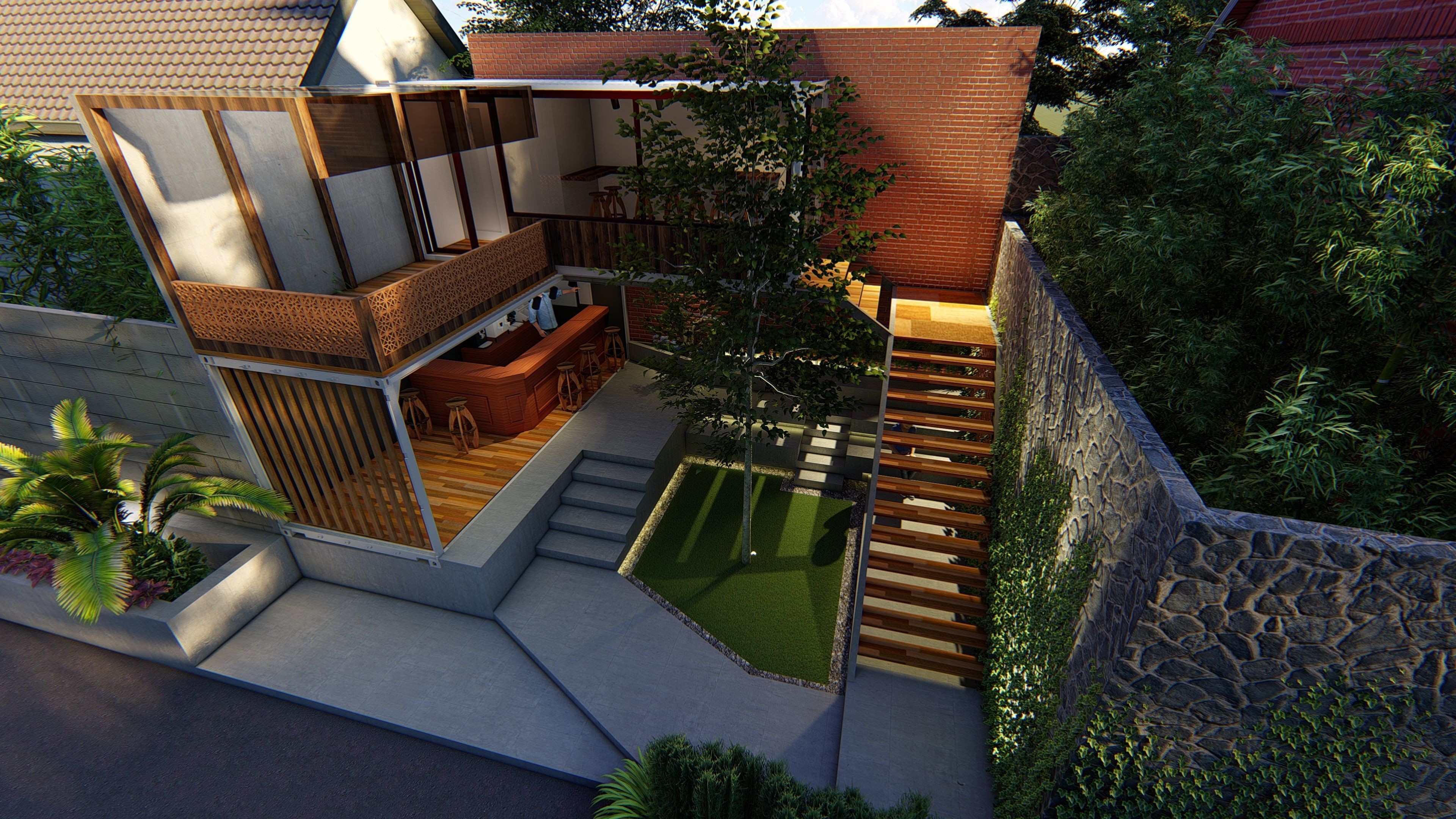 CONTAINER COFFEE SHOP ARCHITECTURAL DESIGN  3D model_7