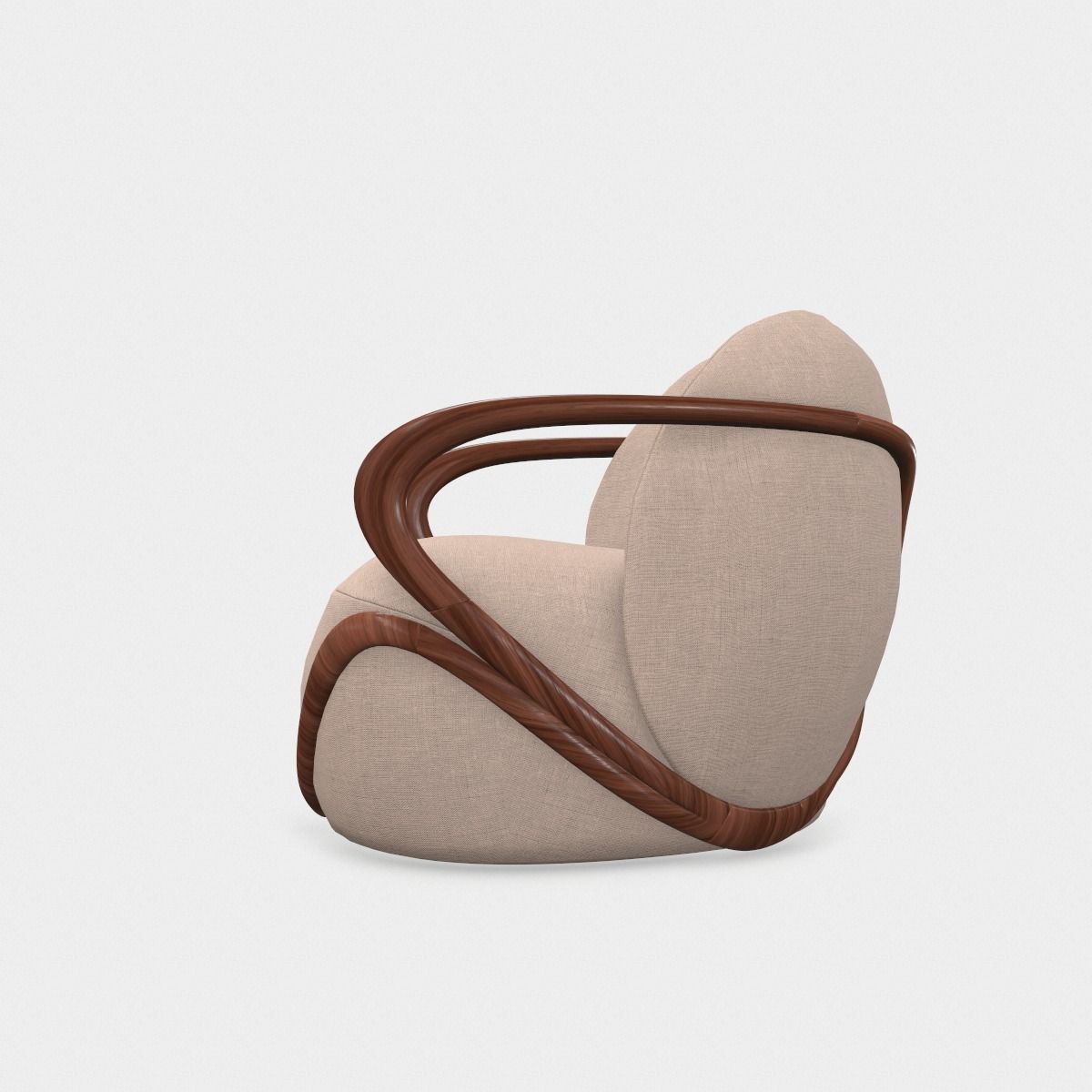 Giorgetti HUG - Armchair Low-poly 3D model_5