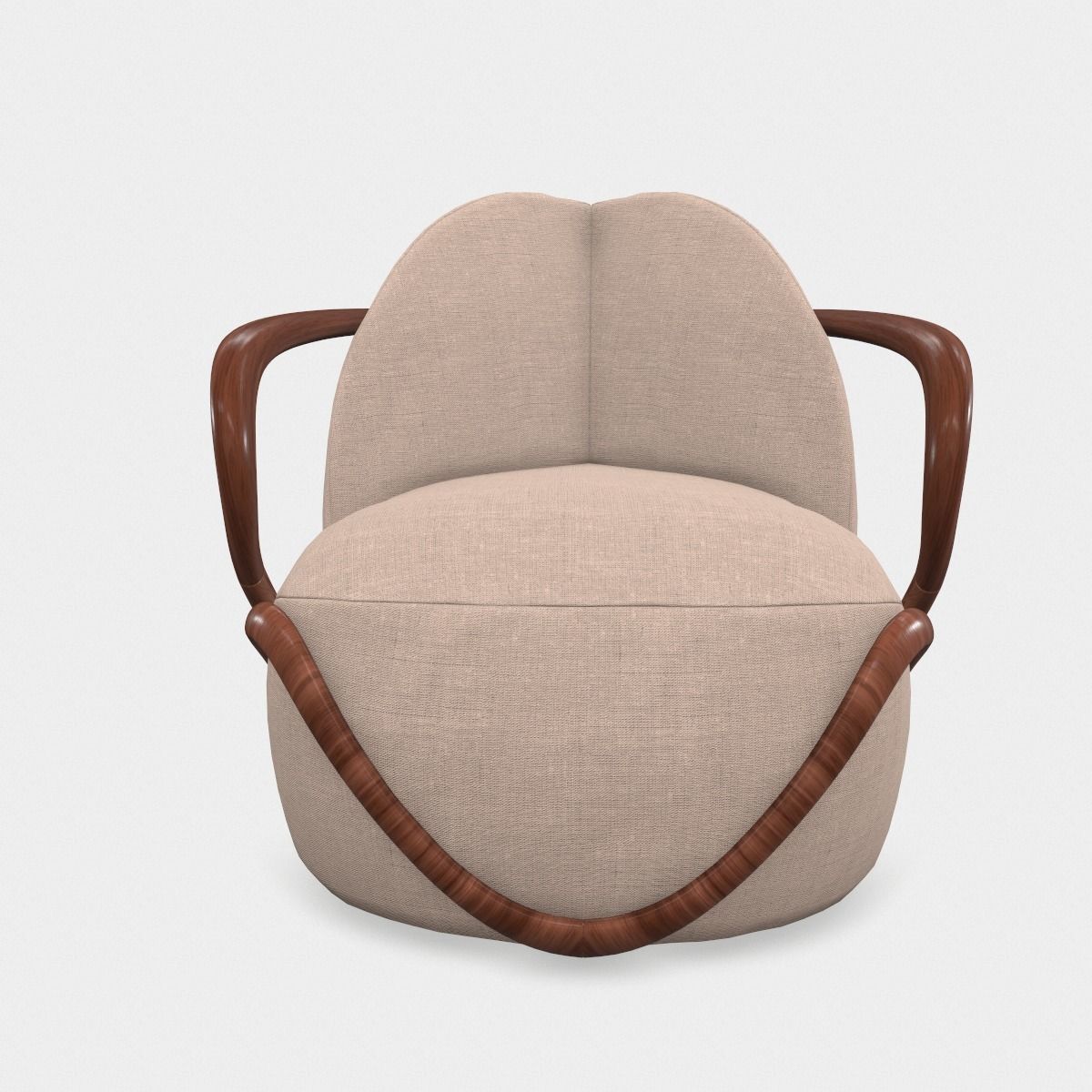 Giorgetti HUG - Armchair Low-poly 3D model_4