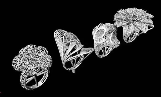 Stl Fusion Gold Ring models 