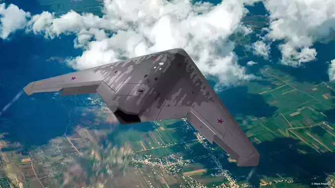 Sukhoi S-70 Hunter in Future 3D model