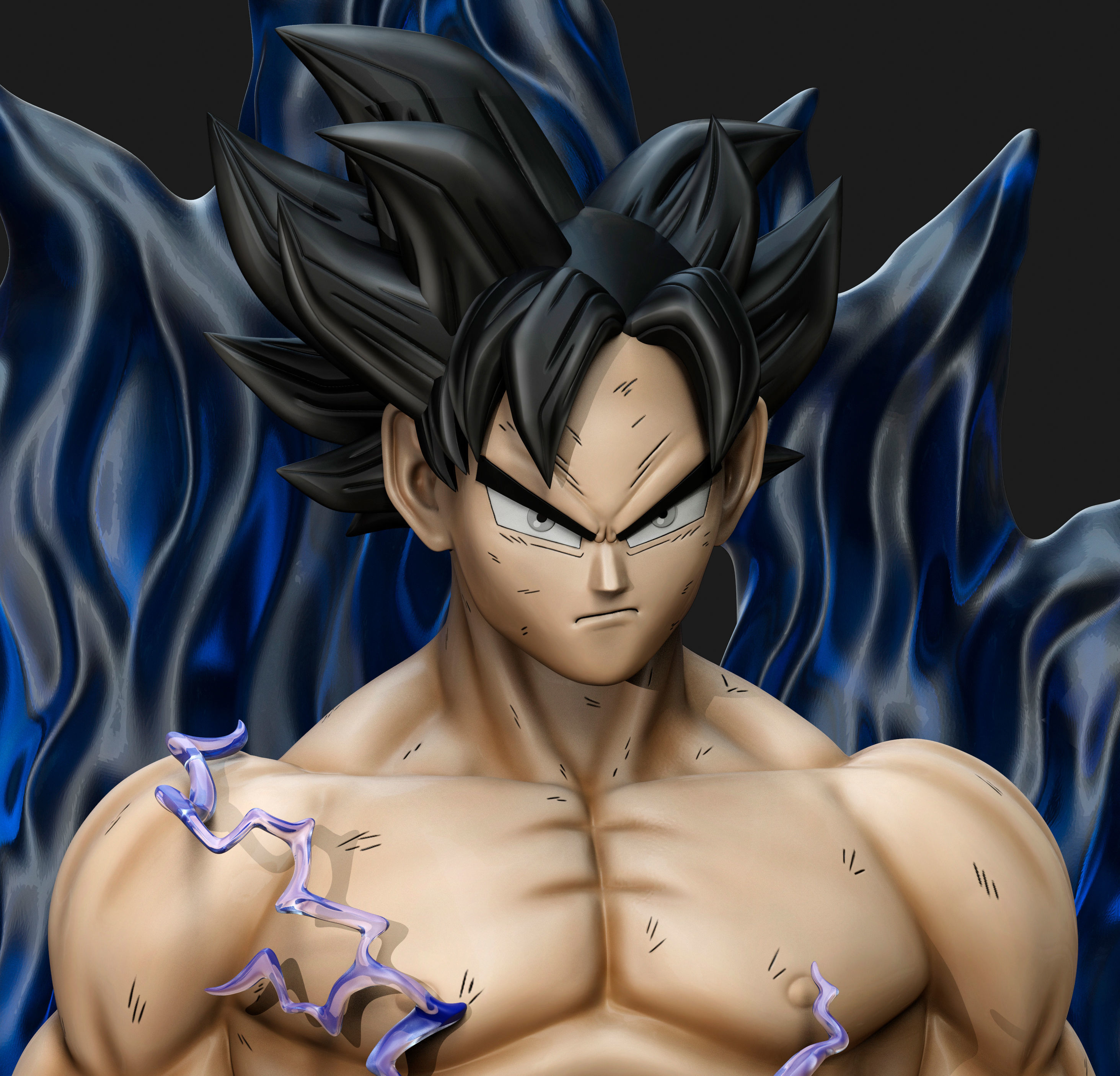 Goku Ultra Instinto - Dragon Ball Super 3D print model_1