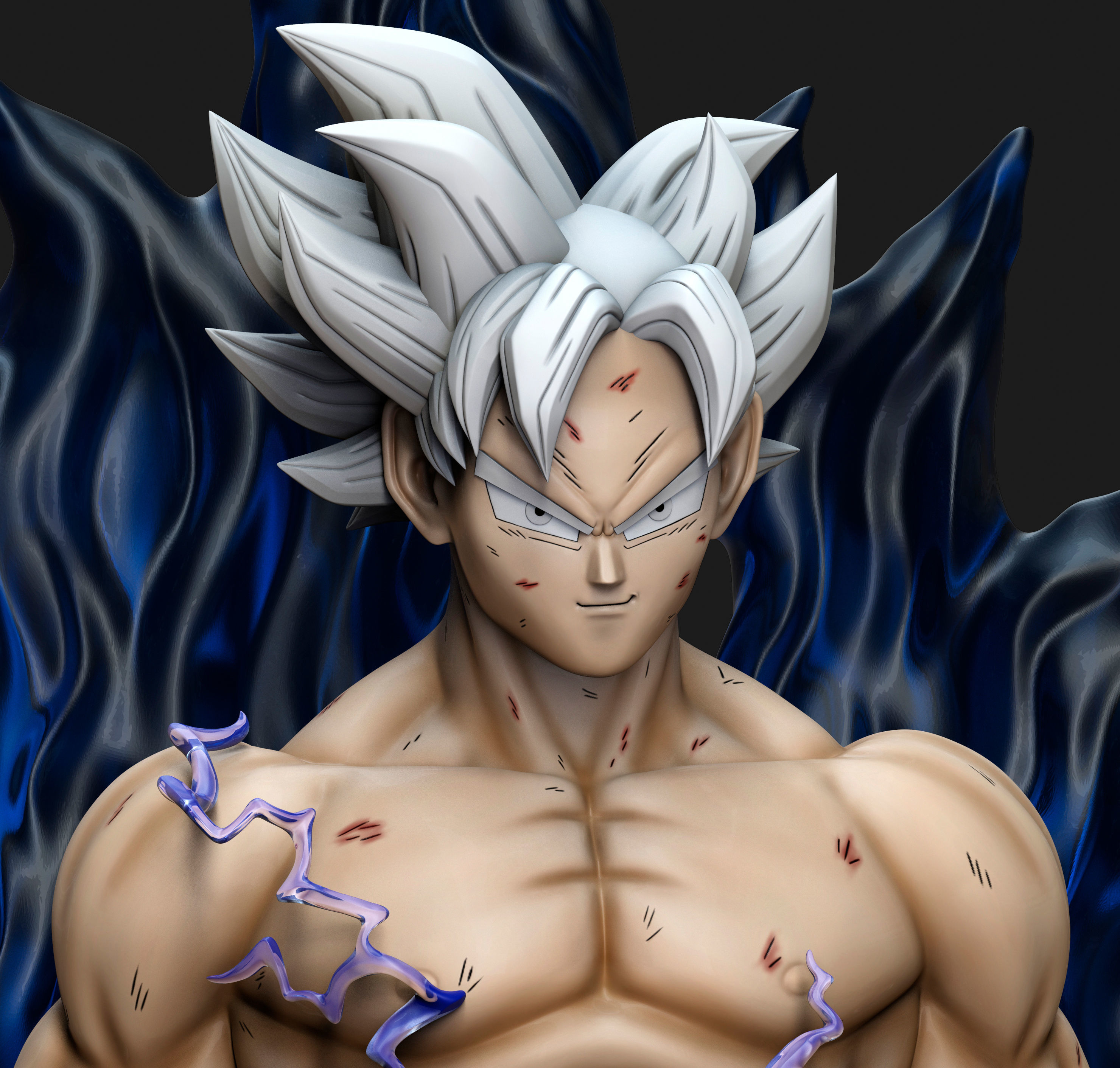 Goku Ultra Instinto - Dragon Ball Super 3D print model_4