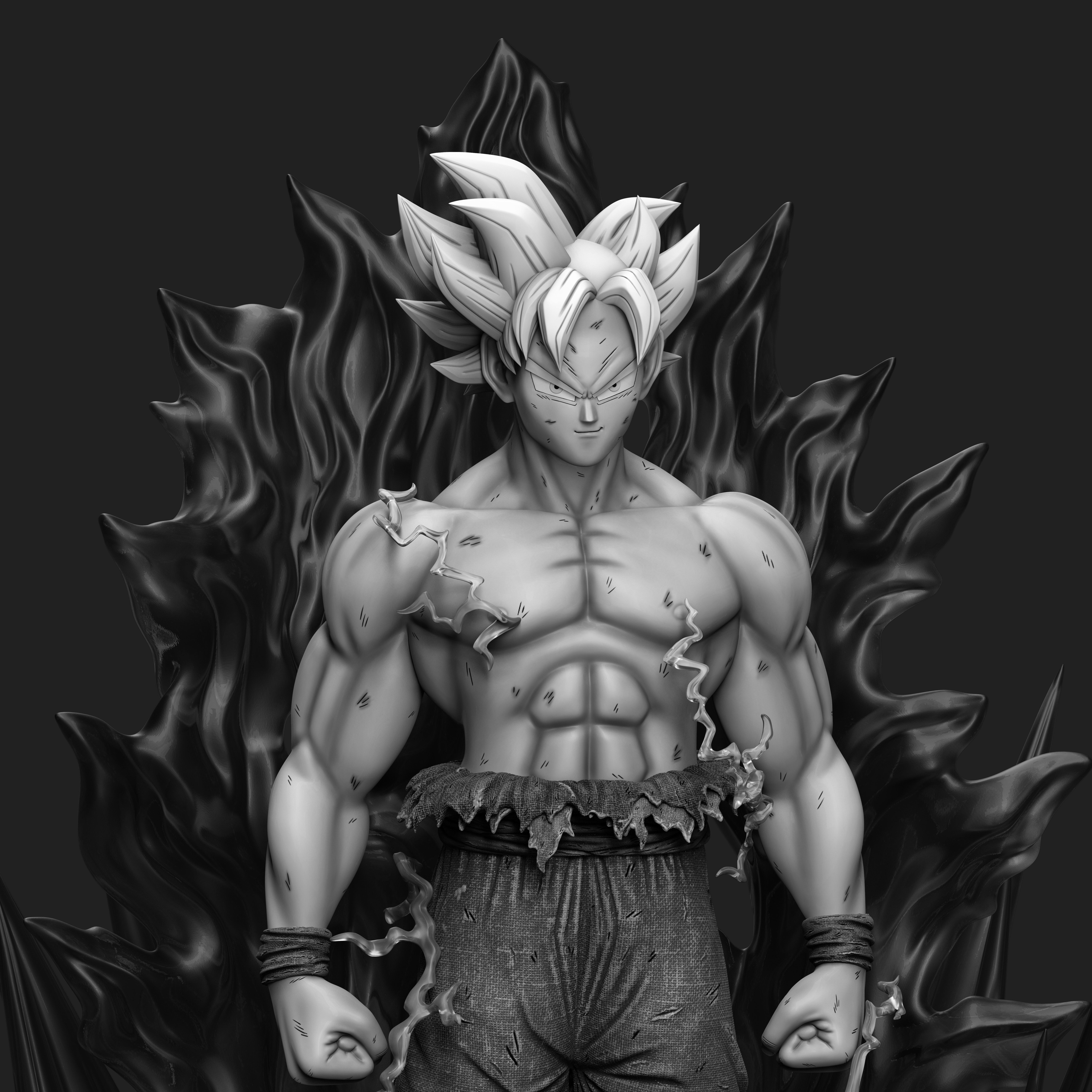 Goku Ultra Instinto - Dragon Ball Super 3D print model_6