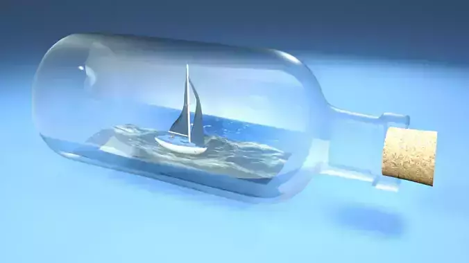 Ship into a bottle Animation