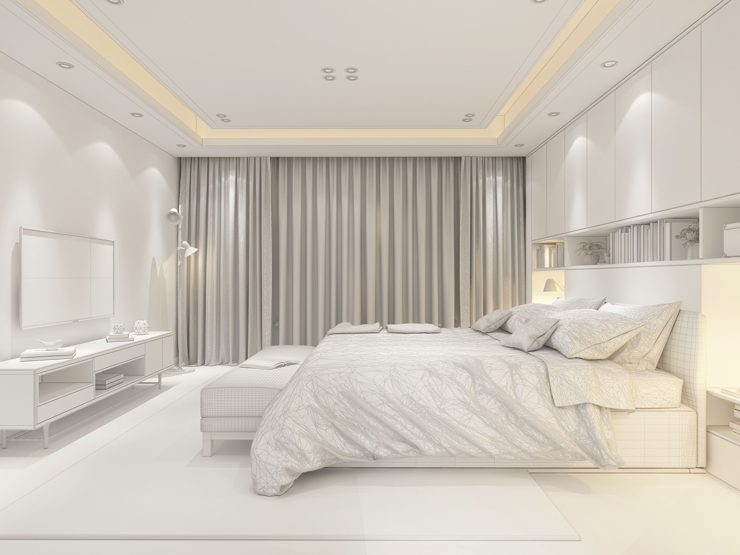 BEDROOM DESIGN 3D model 3D model_4