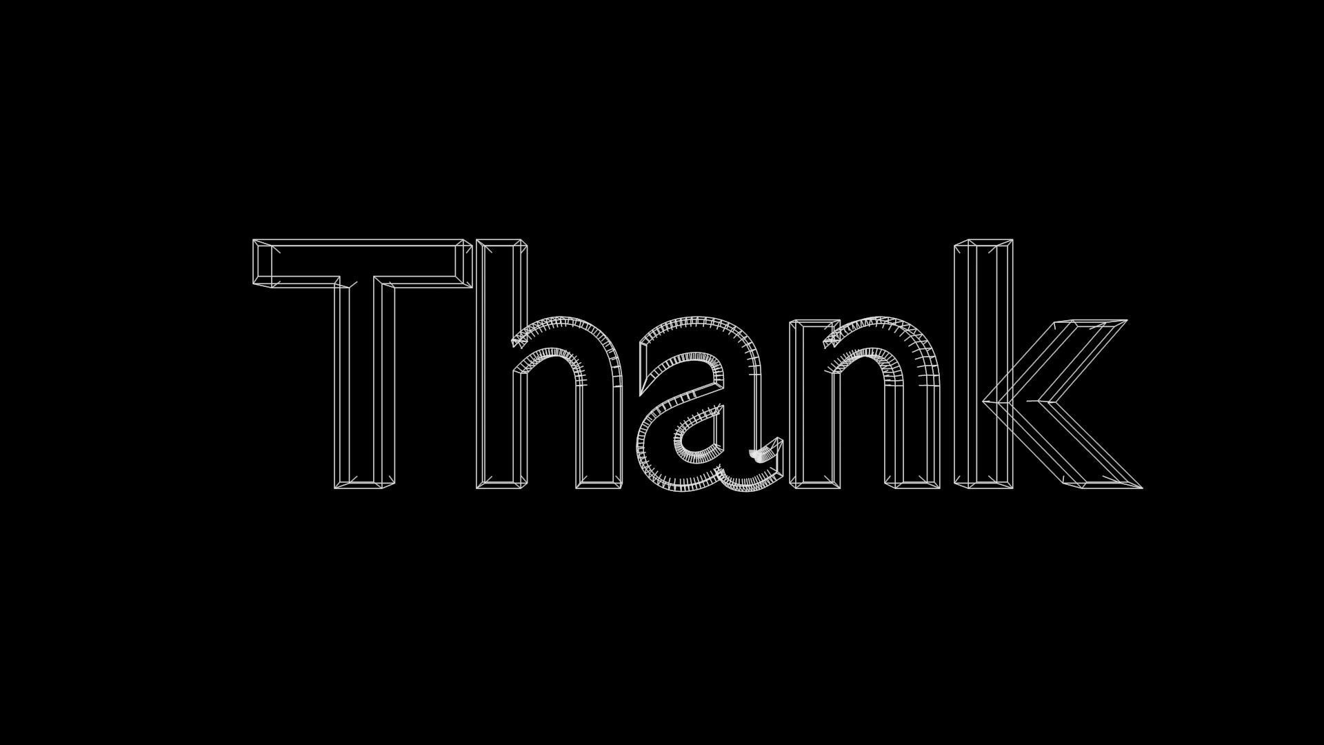 Streaking Thank You Text Animation  3D model_5