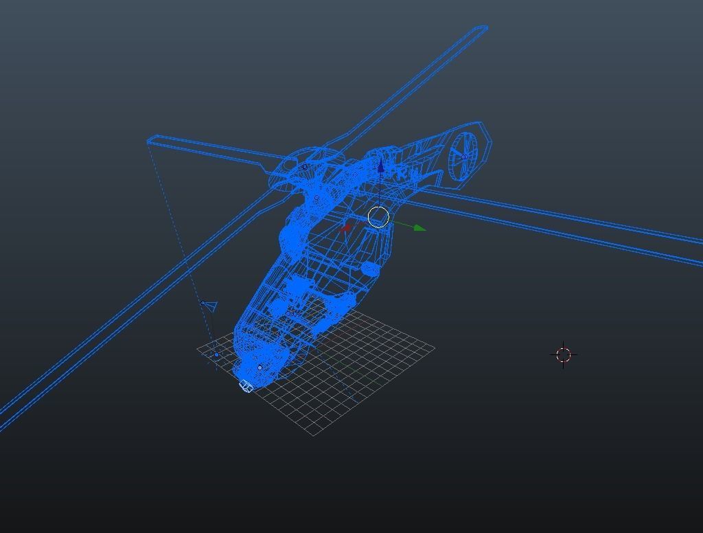 police helicopter 3D model_11