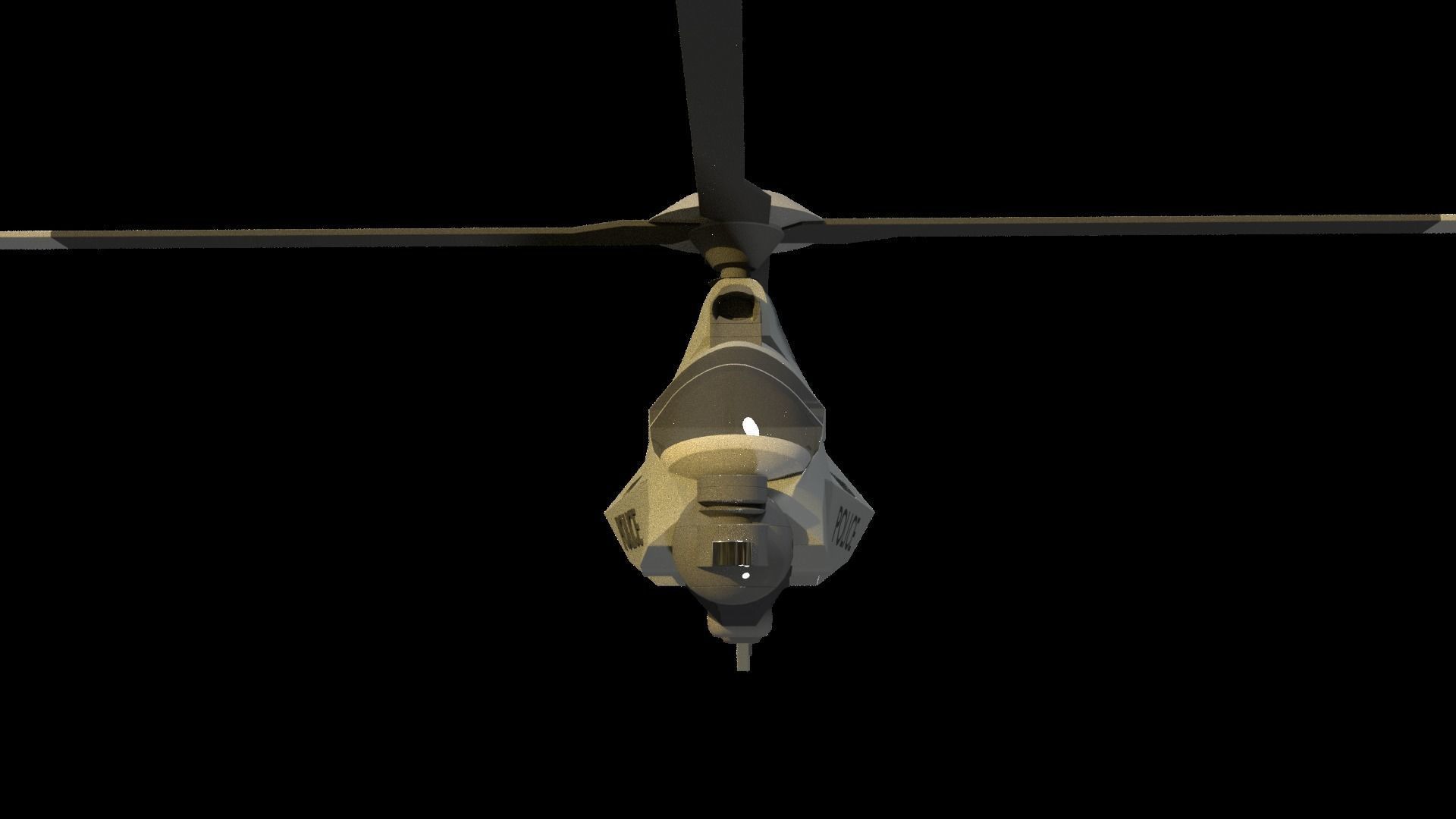 police helicopter 3D model_7