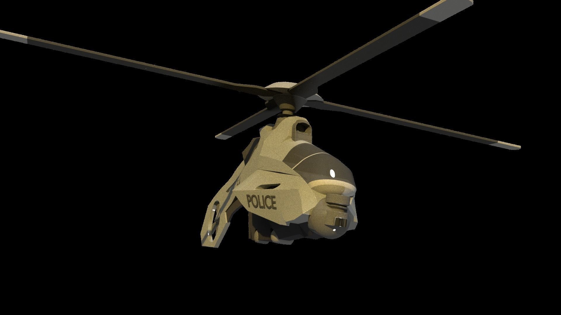 police helicopter 3D model_6